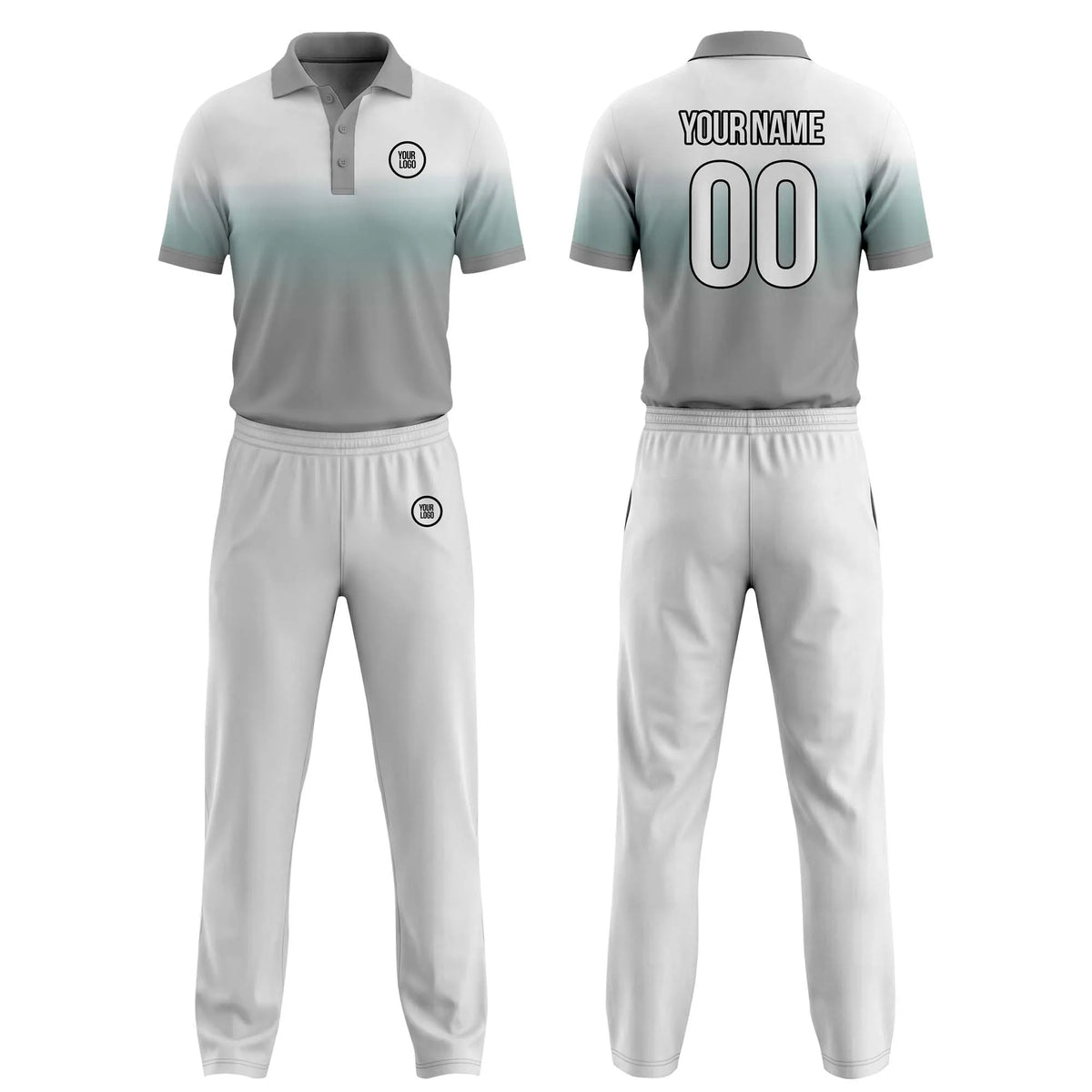 Custom Personalized D1 Gradient Fashion Cricket Kit with Name, Number & Team Logo