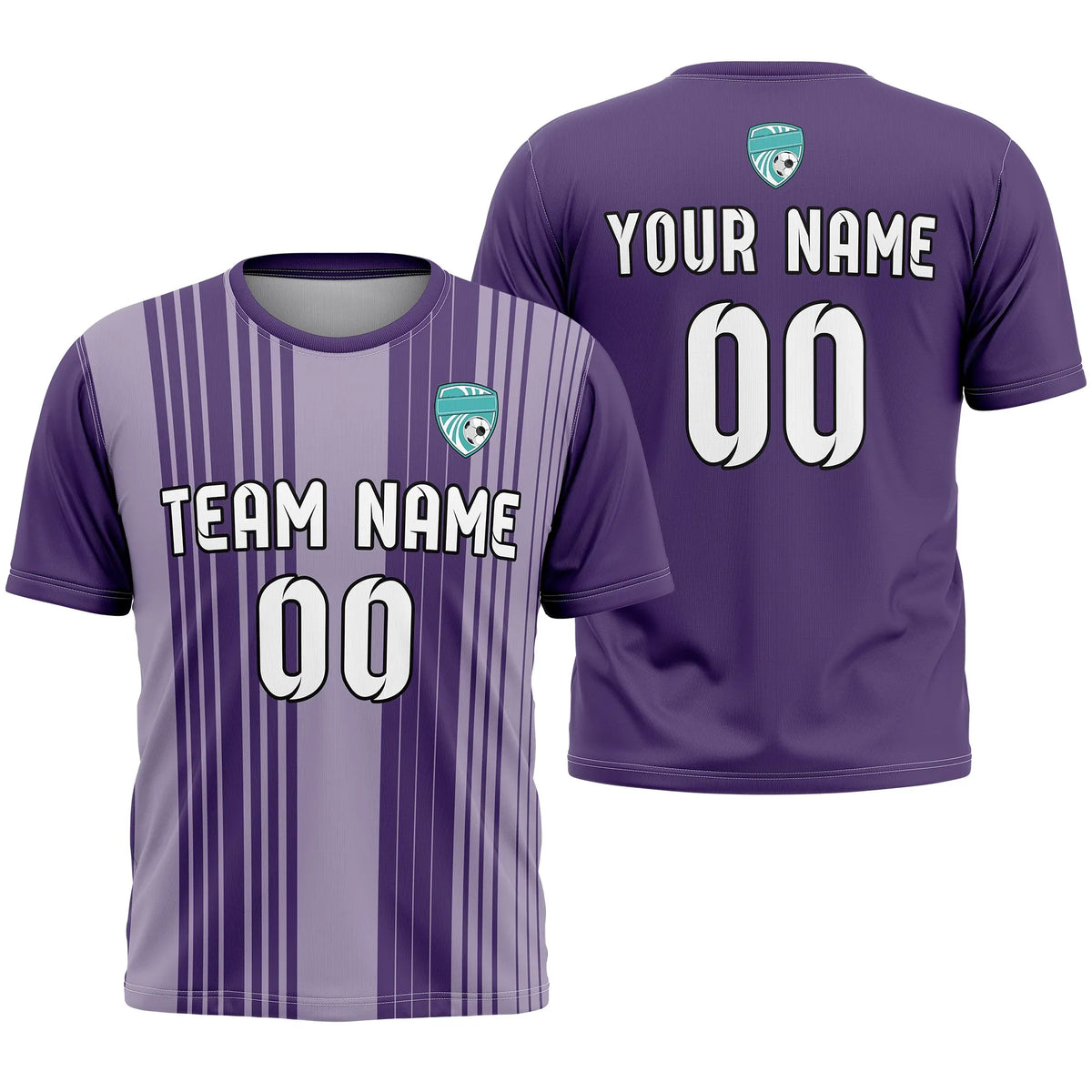 Custom Strip Fashion D3 Soccer Jersey Personalized Football Uniform with Name & Number