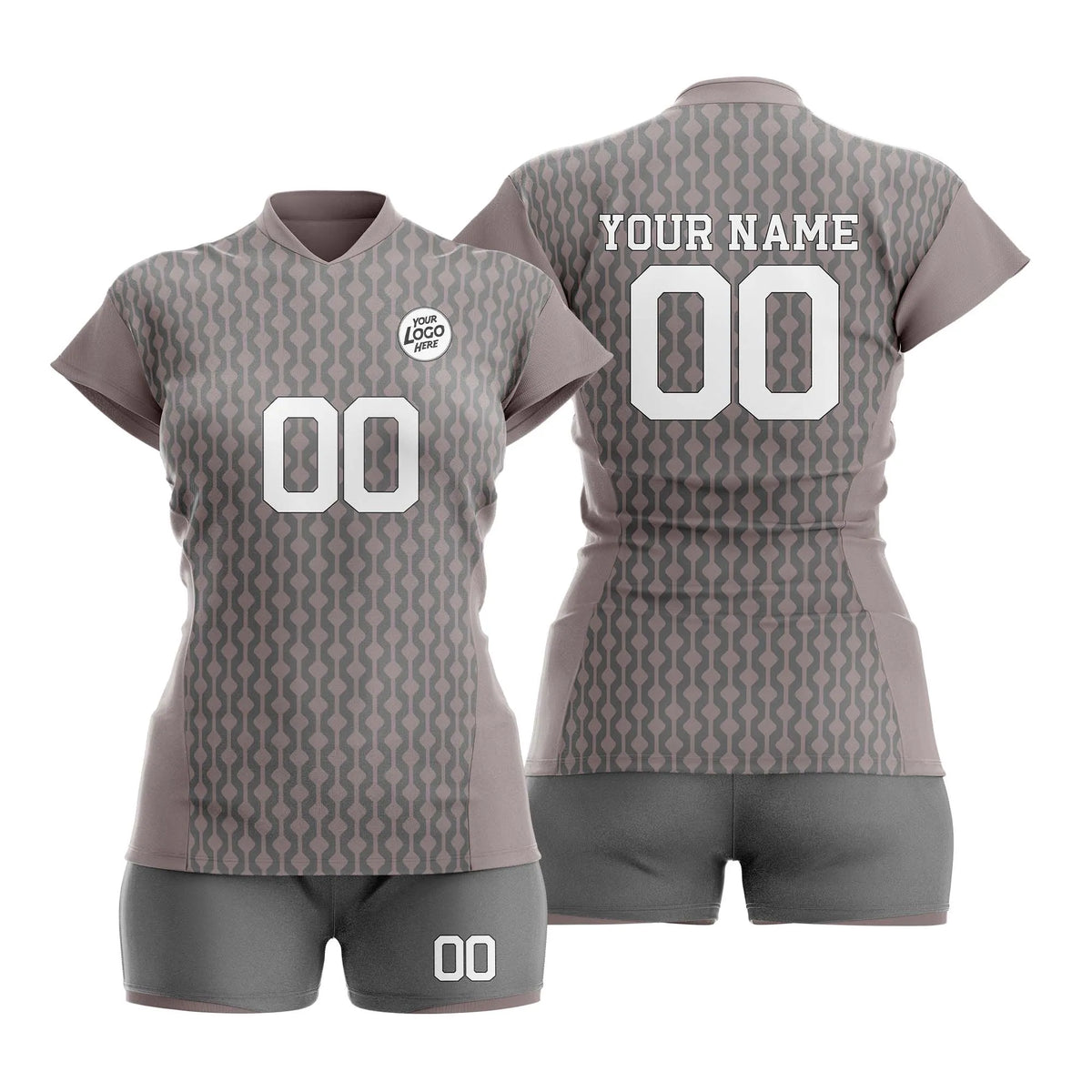 Custom Personalized D1 Retro Pattern Volleyball Jersey with Name, Number & Team Logo