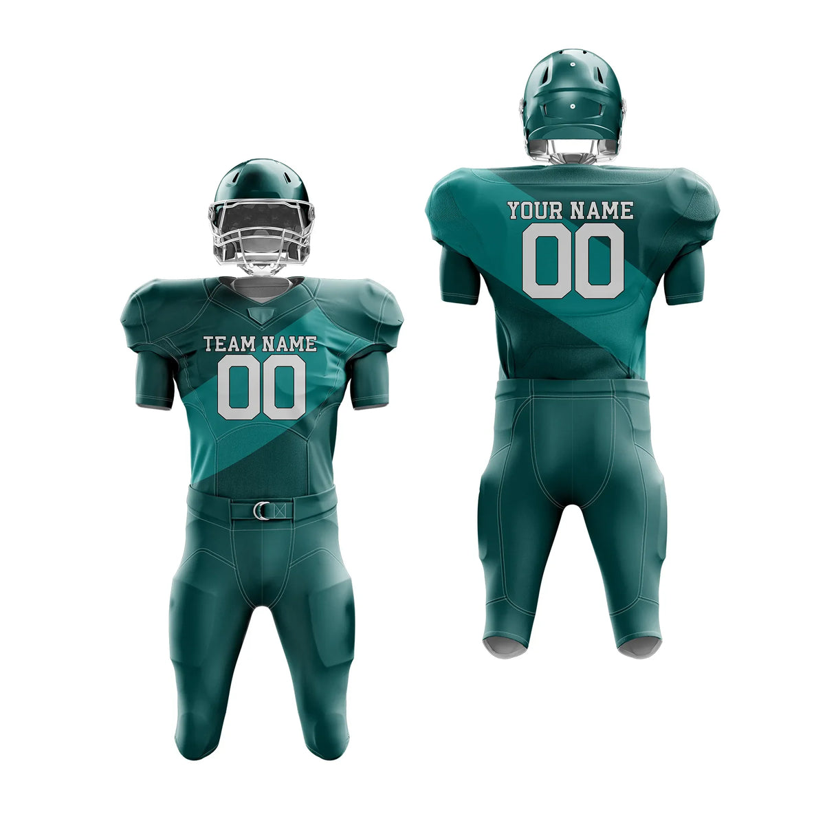 Custom Personalized D4 Split Fashion American Football Jersey with Name, Number & Team Logo