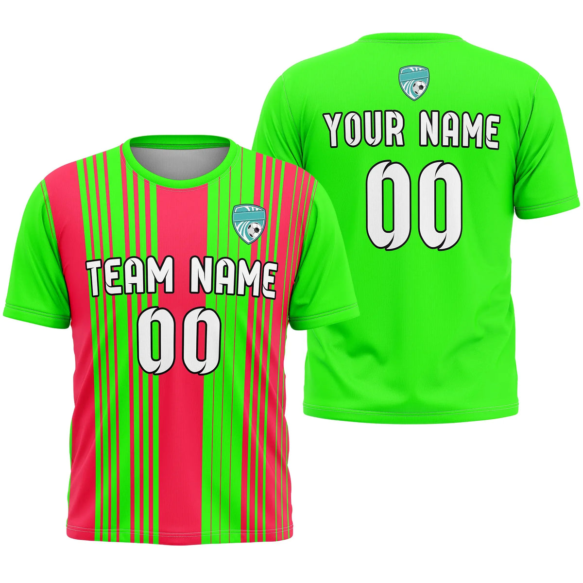 Custom Strip Fashion D3 Soccer Jersey Personalized Football Uniform with Name & Number