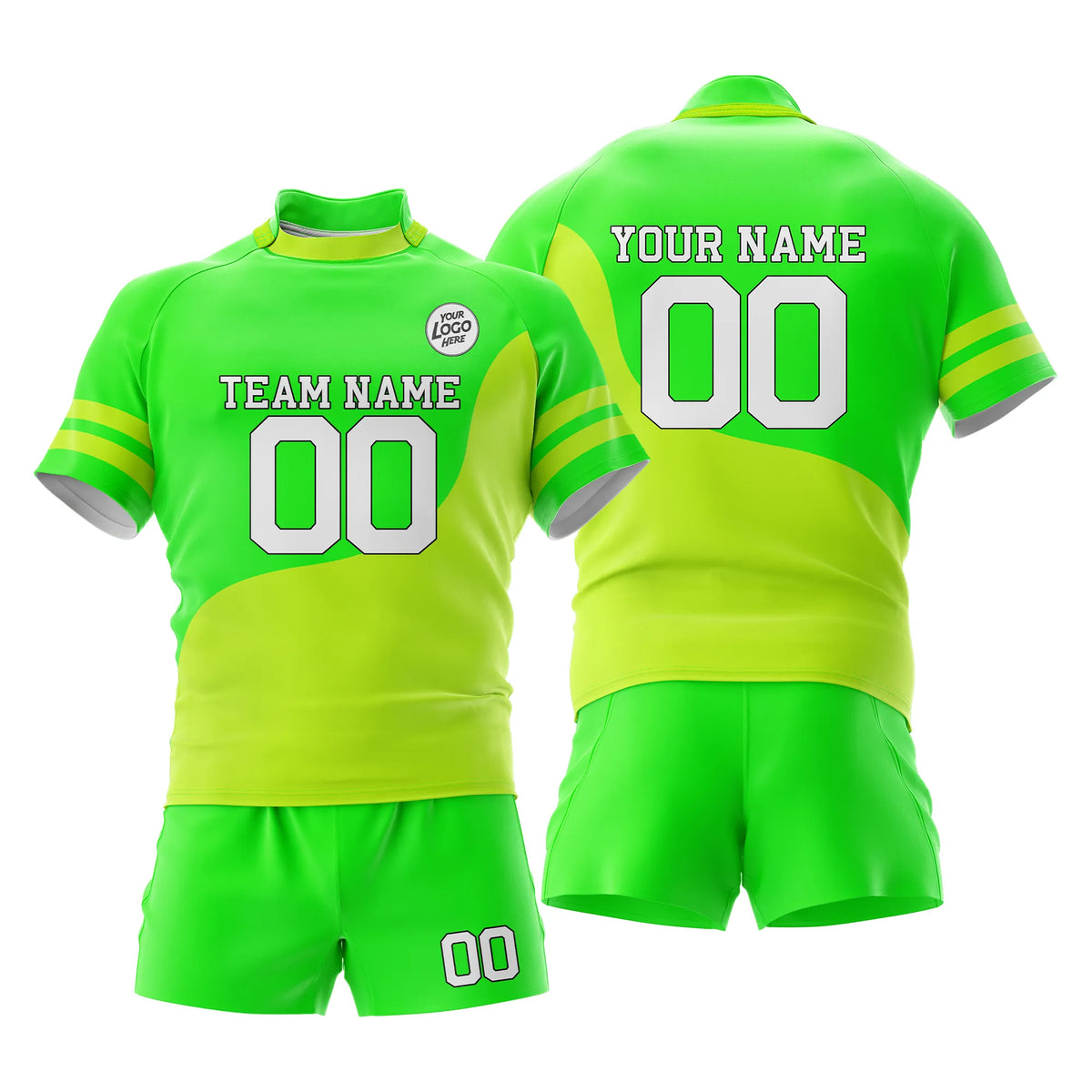 Custom Personalized D3 Split Fashion Rugby Jersey with Name, Number & Team Logo
