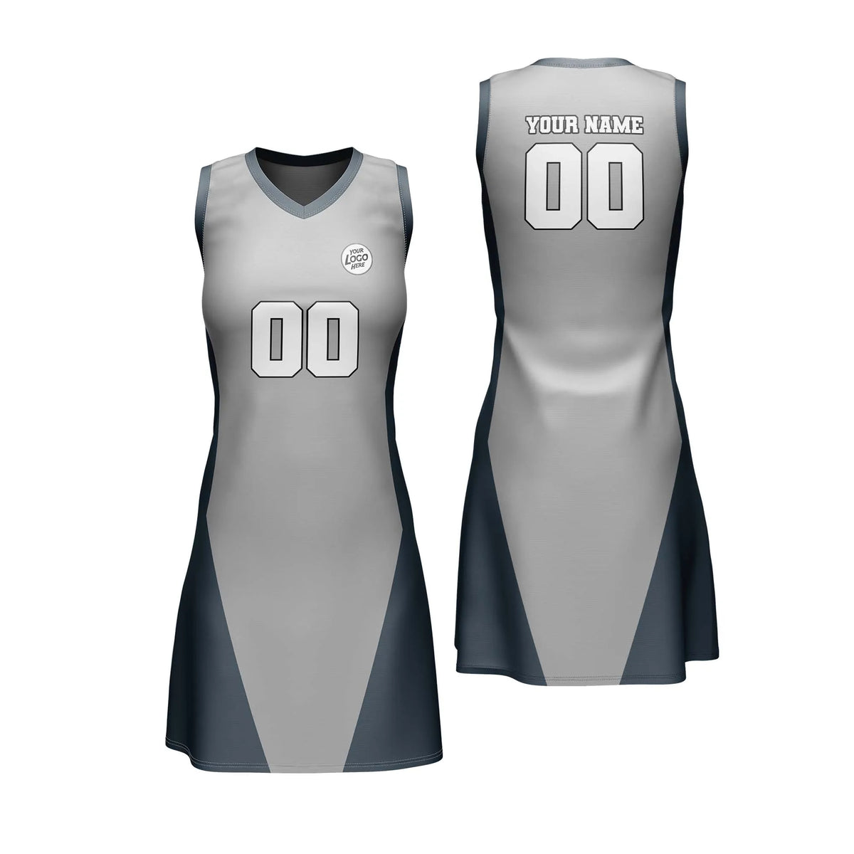 Custom Personalized D3 Split Fashion Netball Jersey with Name, Number & Team Logo