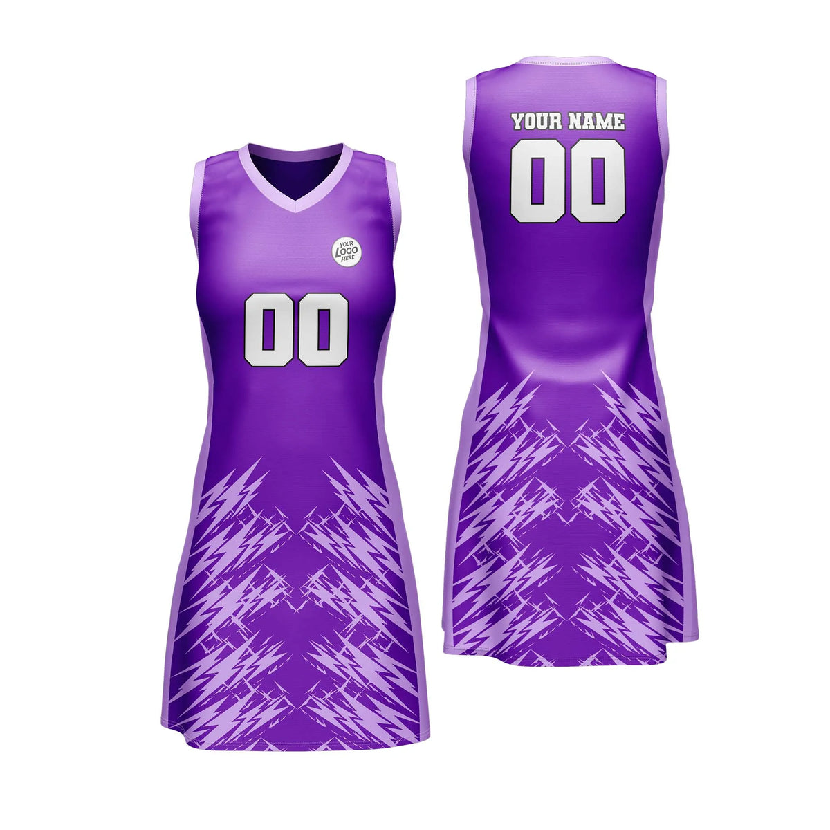 Custom Personalized D3 Stripe Fashion Netball Jersey with Name, Number & Team Logo