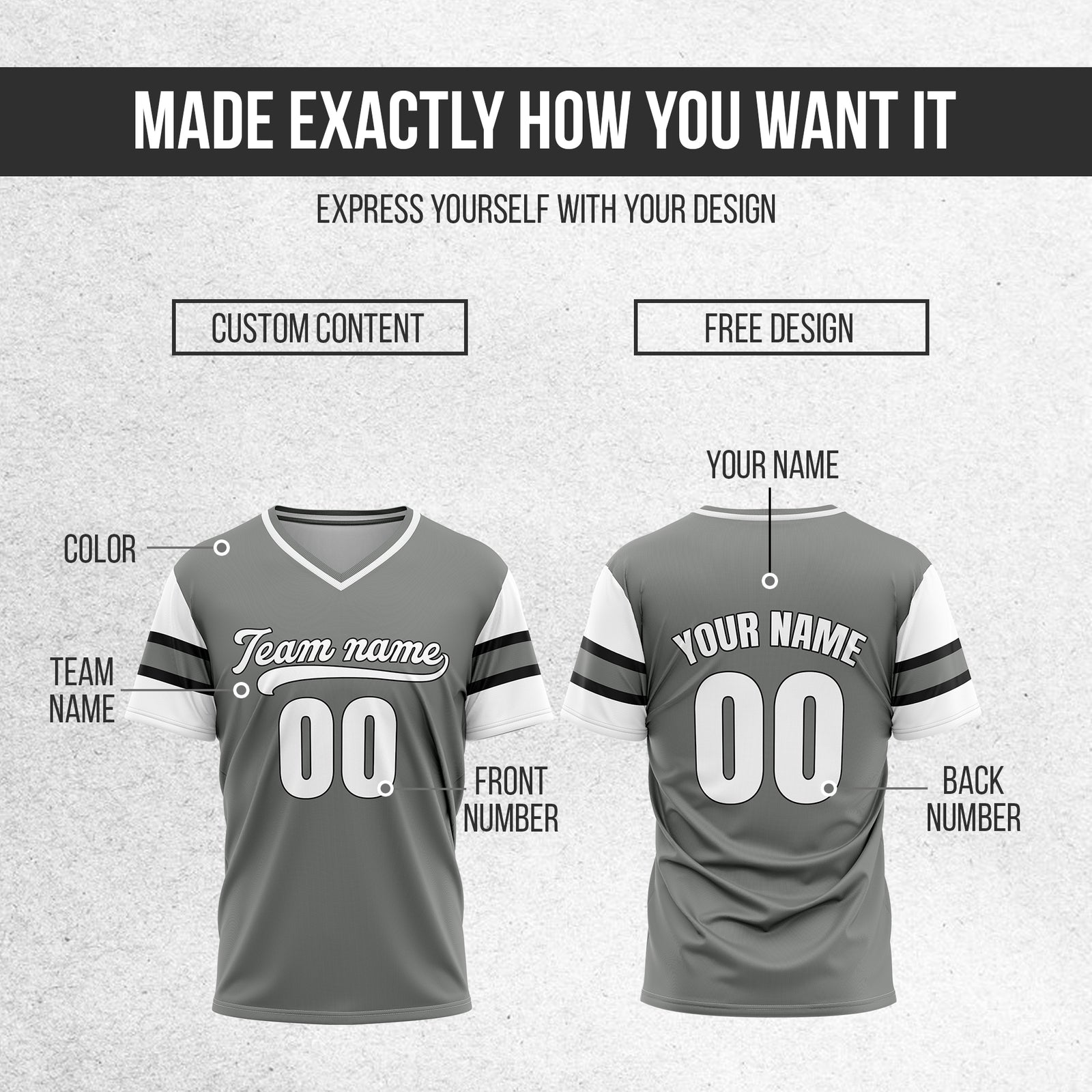Custom StormLine Grey Pullover Baseball Sports Jersey Personalized Uniform with Name & Number