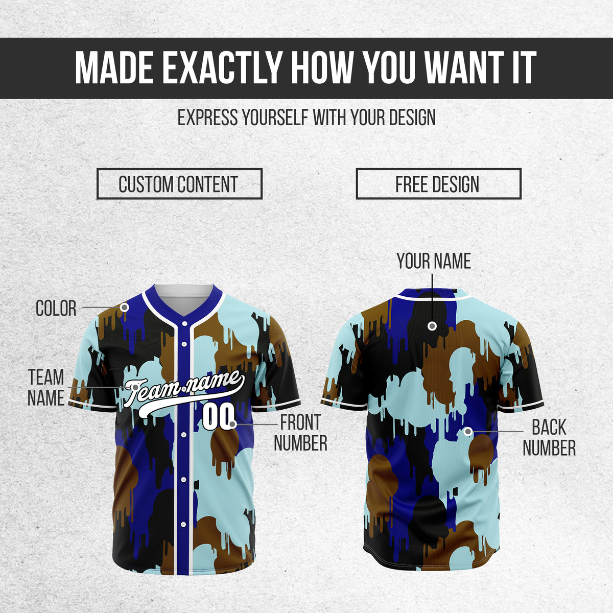 Custom Paint Hustlers Navy Baseball Sports Jersey Personalized Uniform with Name & Number
