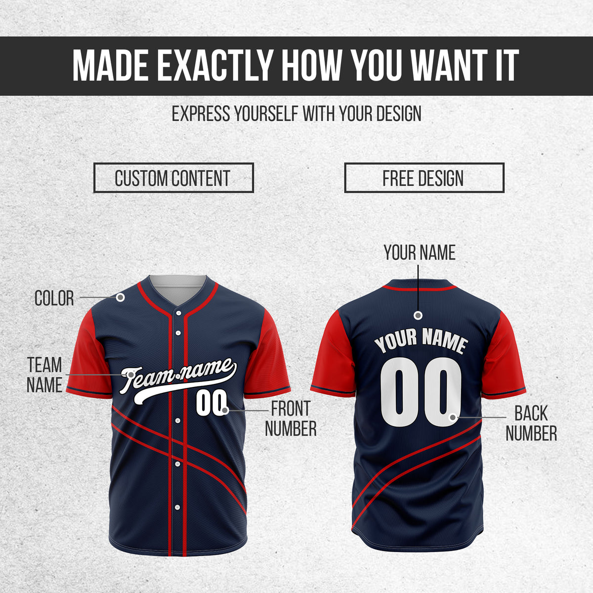 Custom Swift Navy Raglan Style Baseball Sports Jersey Personalized Uniform with Name & Number