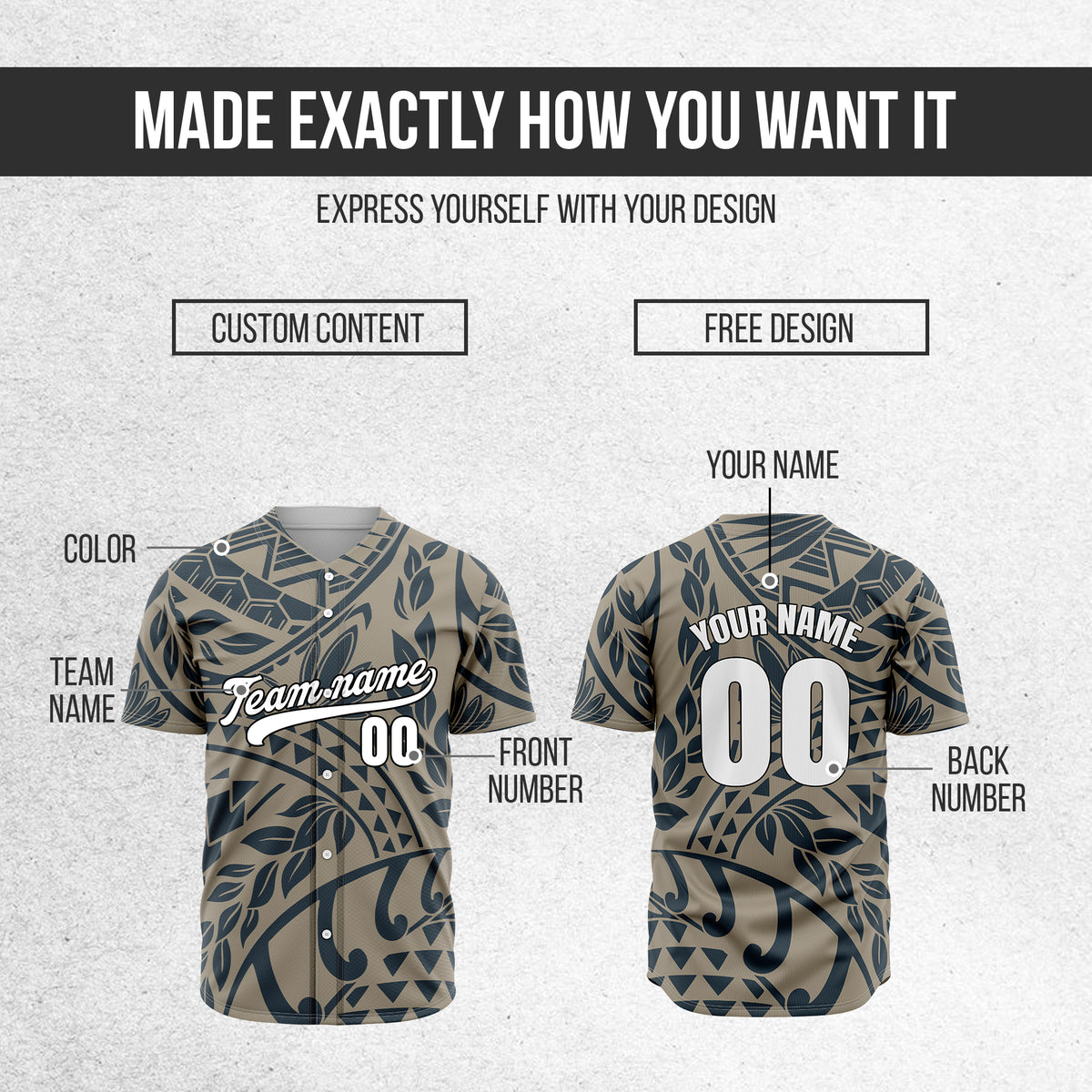 Custom Hawaii Storm Grey Baseball Sports Jersey Personalized Uniform with Name & Number