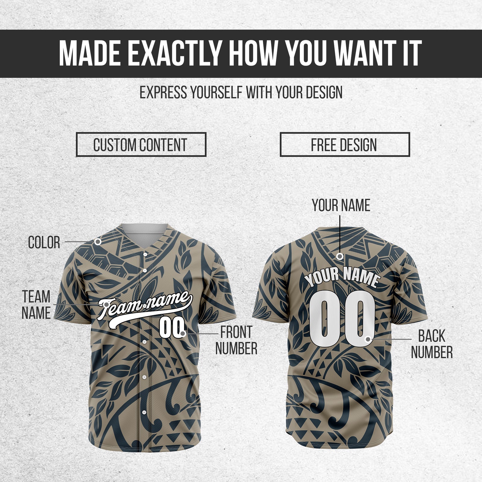 Custom Hawaii Storm Grey Baseball Sports Jersey Personalized Uniform with Name & Number