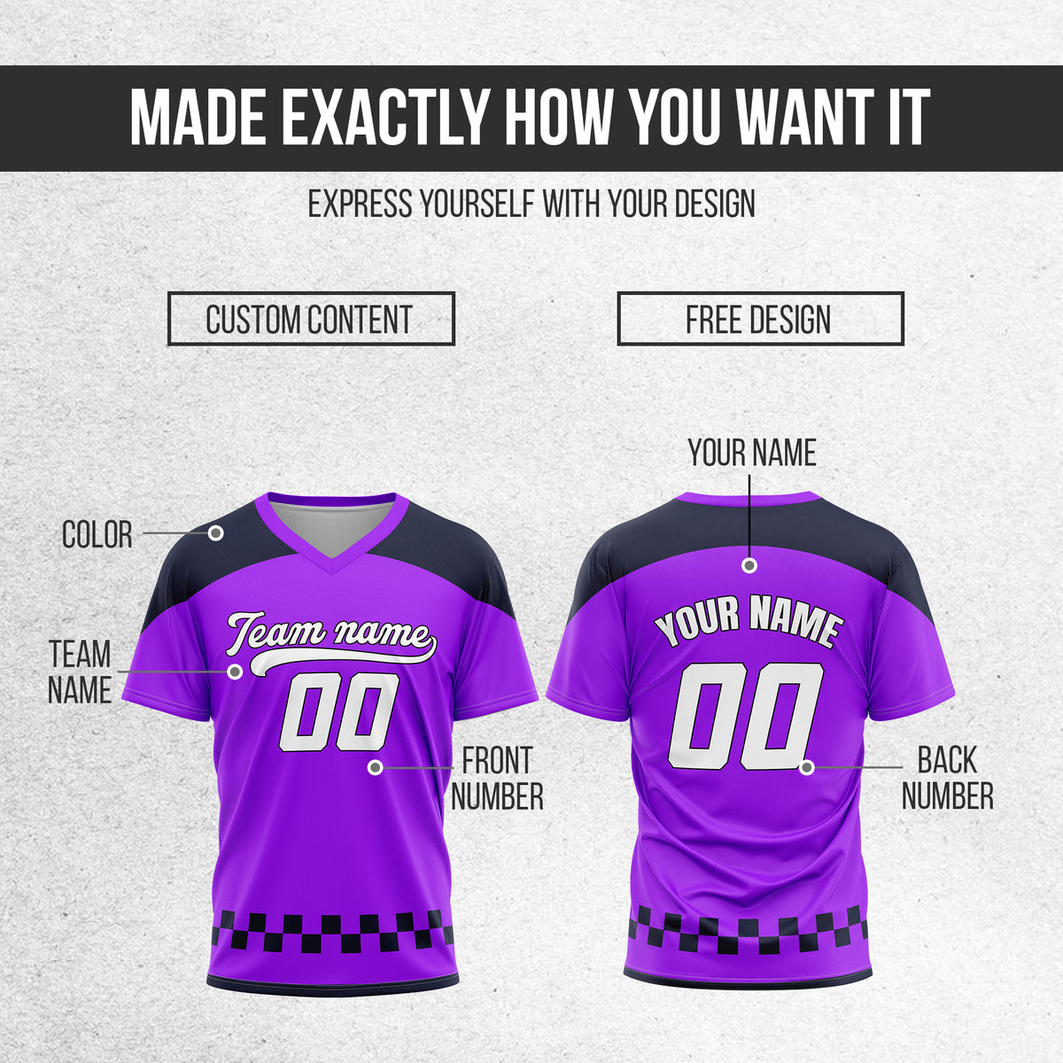 Custom Darkvolt Purple Pullover Baseball Sports Jersey Personalized Uniform with Name & Number