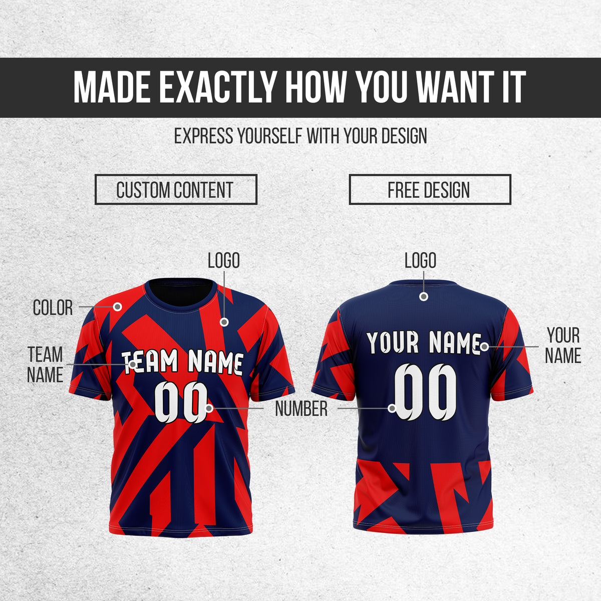 Custom UNITED STATES Fan Jersey Personalized with Name & Number