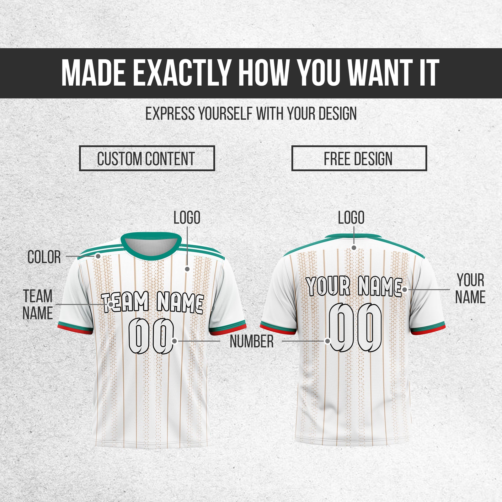 Custom ALGERIA Fan Jersey Personalized with Name & Number
