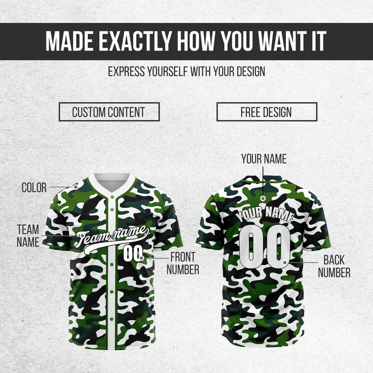 Custom Shadow Command White Baseball Sports Jersey Personalized Uniform with Name & Number
