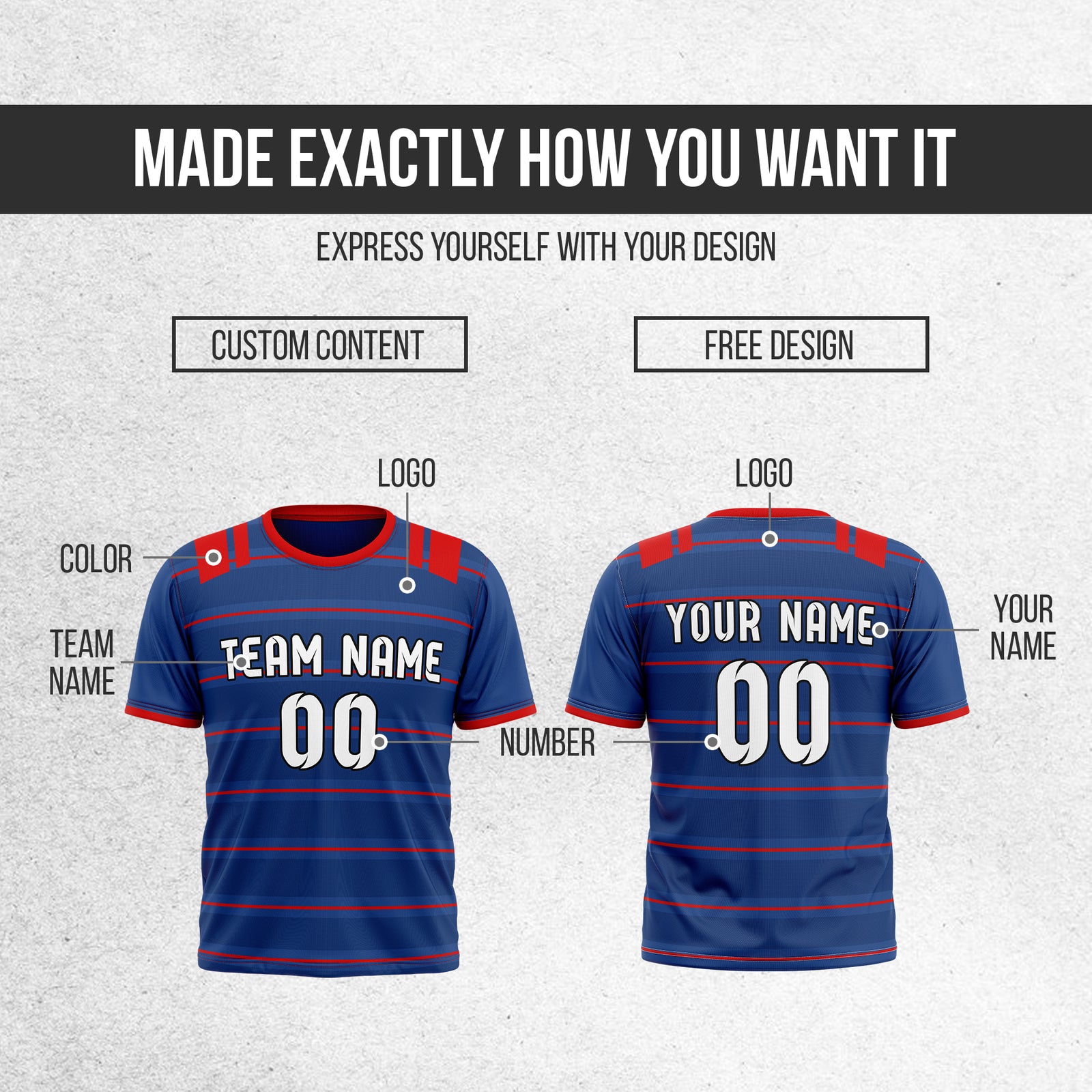 Custom FRANCE Fan Jersey Personalized with Name & Number