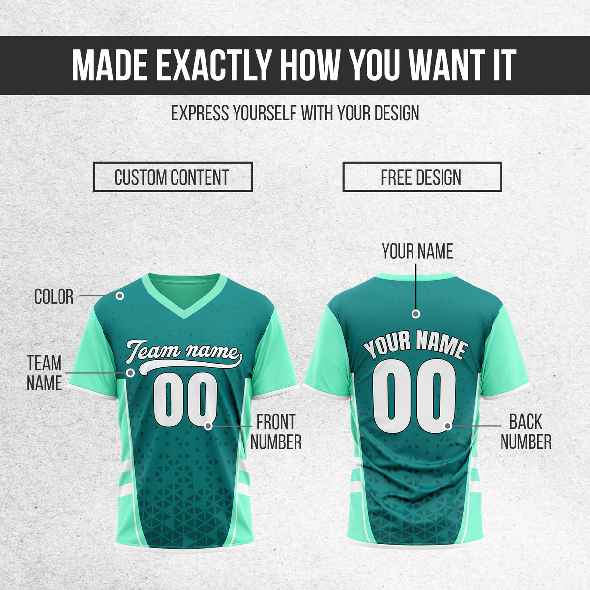 Custom HexaFade Teal Pullover Baseball Sports Jersey Personalized Uniform with Name & Number
