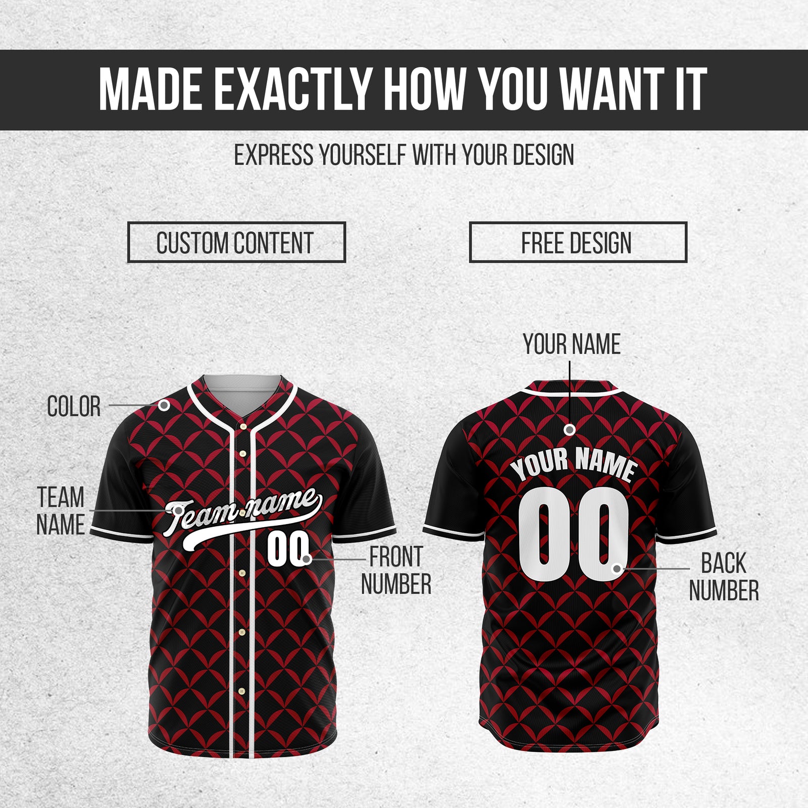 Custom Vertex Vibe Black Baseball Sports Jersey Personalized Uniform with Name & Number