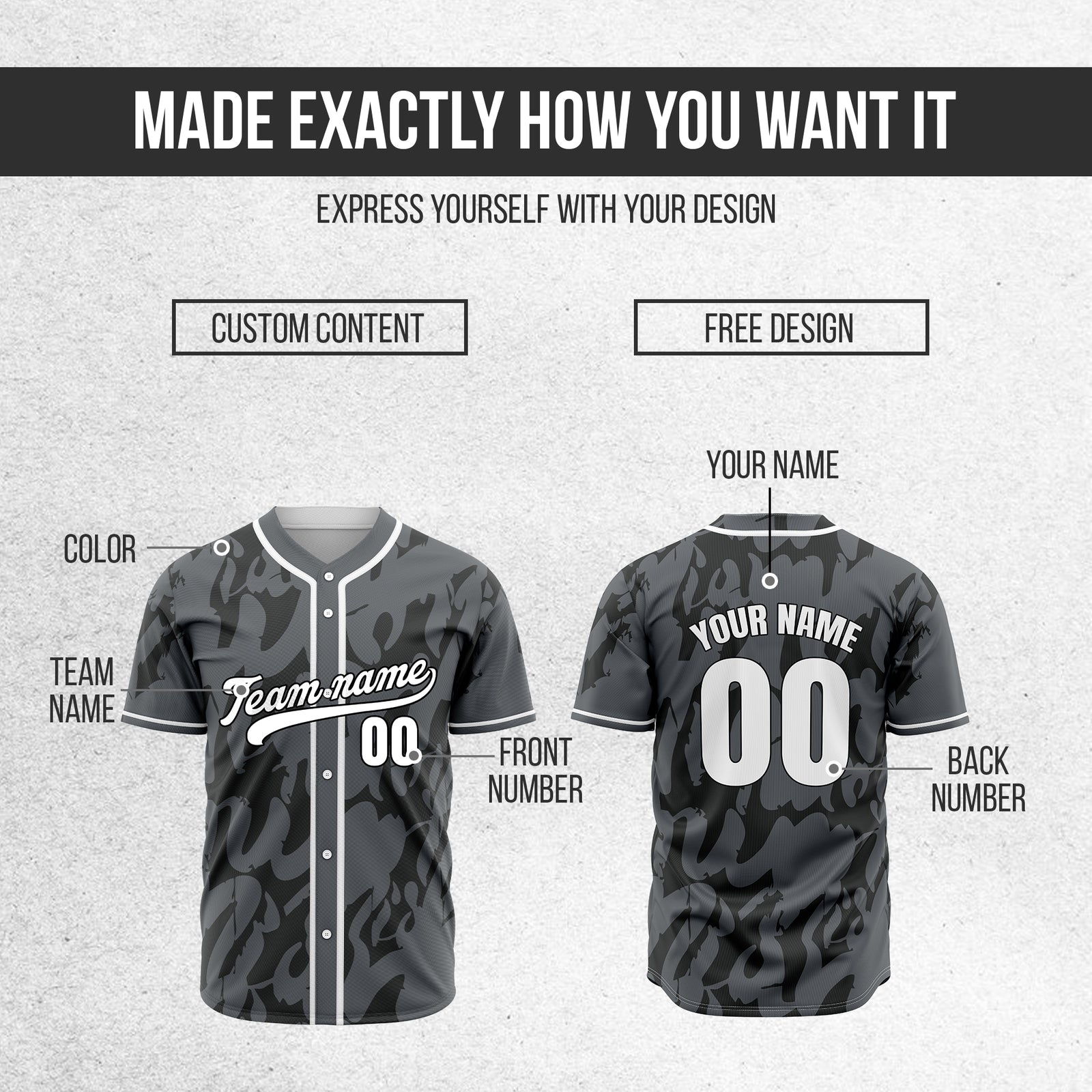 Custom Graffiti Sox Dark Grey Baseball Sports Jersey Personalized Uniform with Name & Number