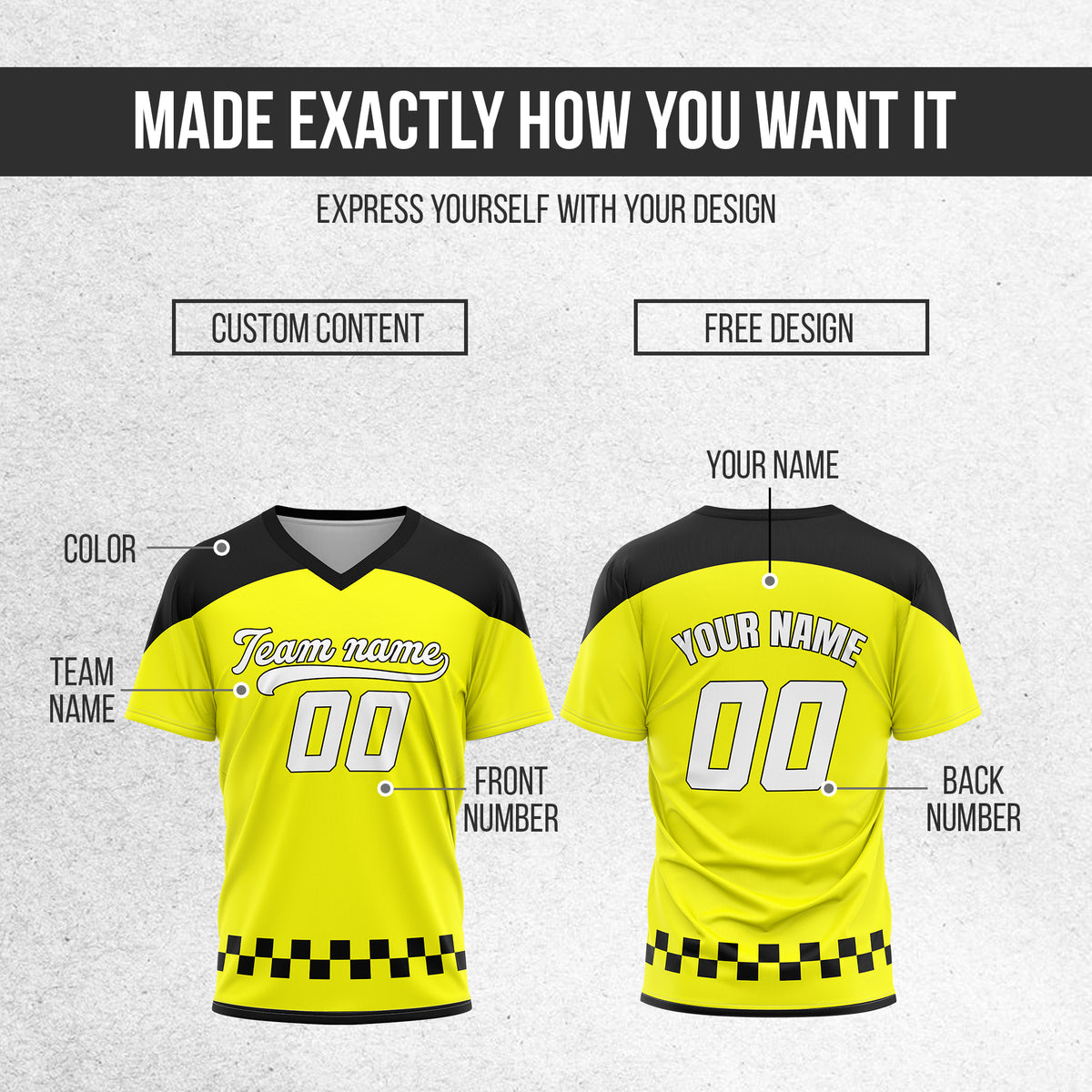 Custom Darkvolt Yellow Pullover Baseball Sports Jersey Personalized Uniform with Name & Number