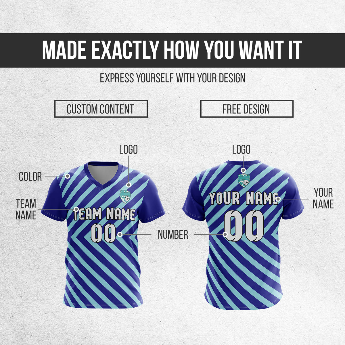 Custom Swift Stripe V-Neck Navy Soccer sport Tops Jersey
