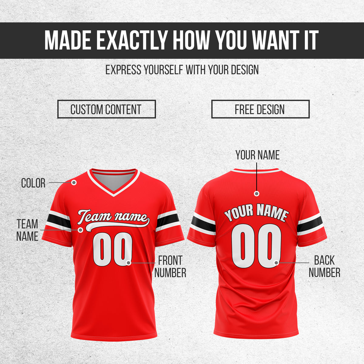 Custom StormLine Red Pullover Baseball Sports Jersey Personalized Uniform with Name & Number