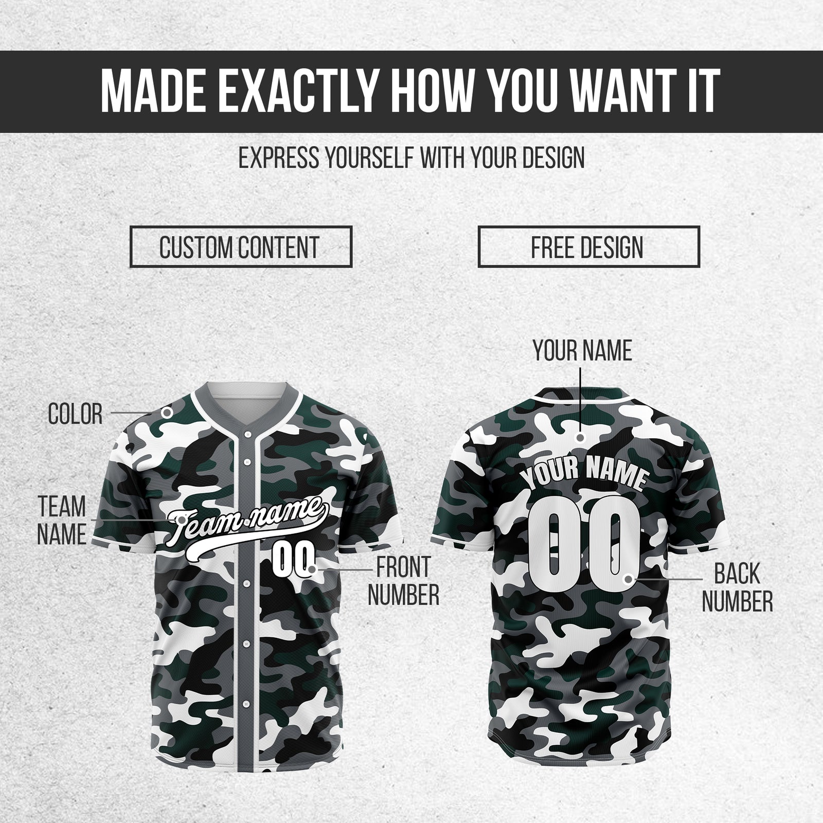 Custom Shadow Command Dark Grey Baseball Sports Jersey Personalized Uniform with Name & Number