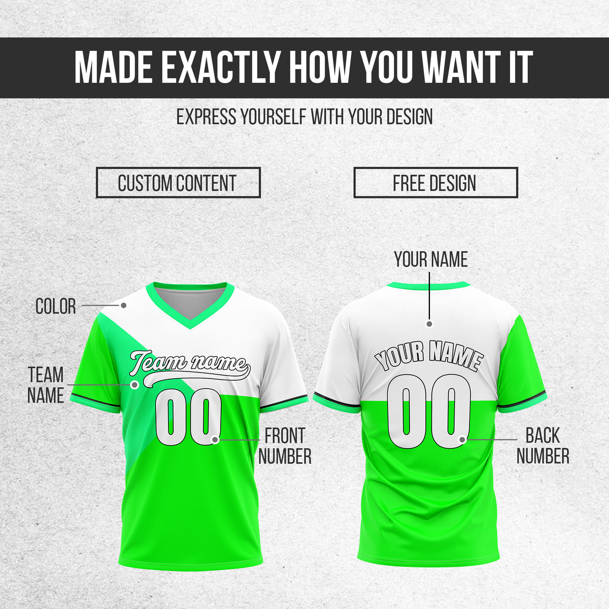 Custom FlexCore Green Baseball Sports Jersey Personalized Uniform with Name & Number