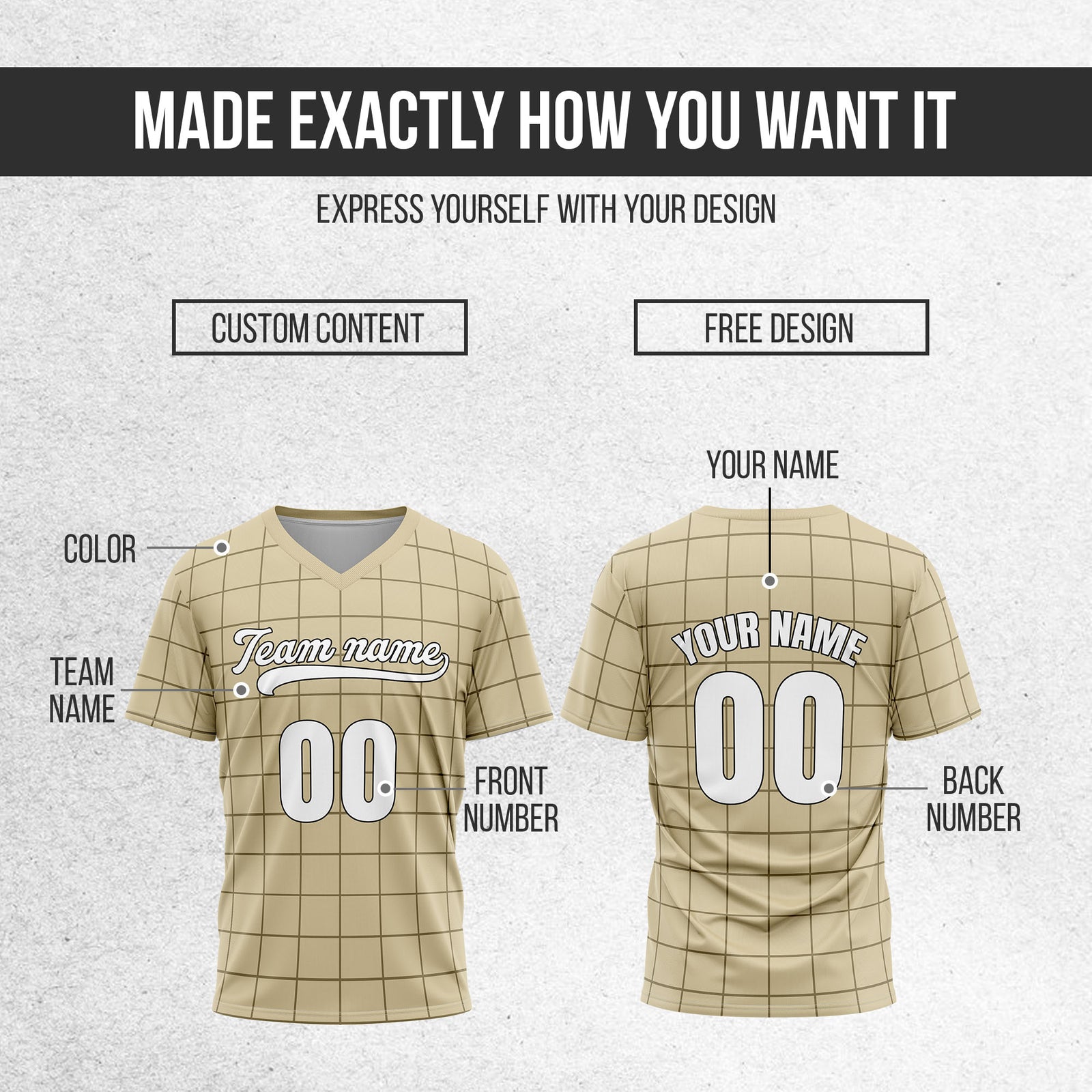 Custom Storm Matrix Khaki Baseball Sports Jersey Personalized Uniform with Name & Number