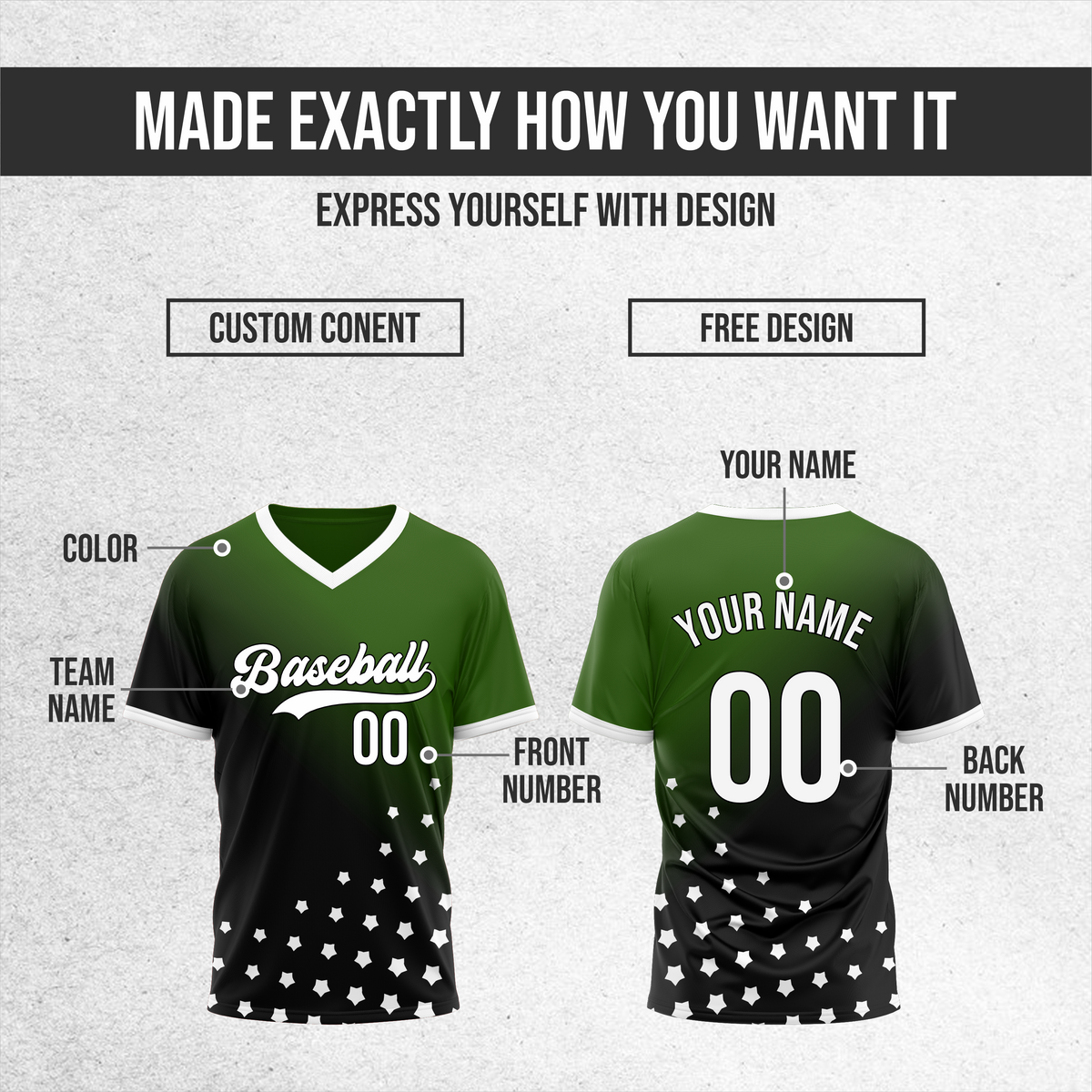 Custom Twilight Stars Baseball Black Sports Jersey Personalized Uniform with Name & Number