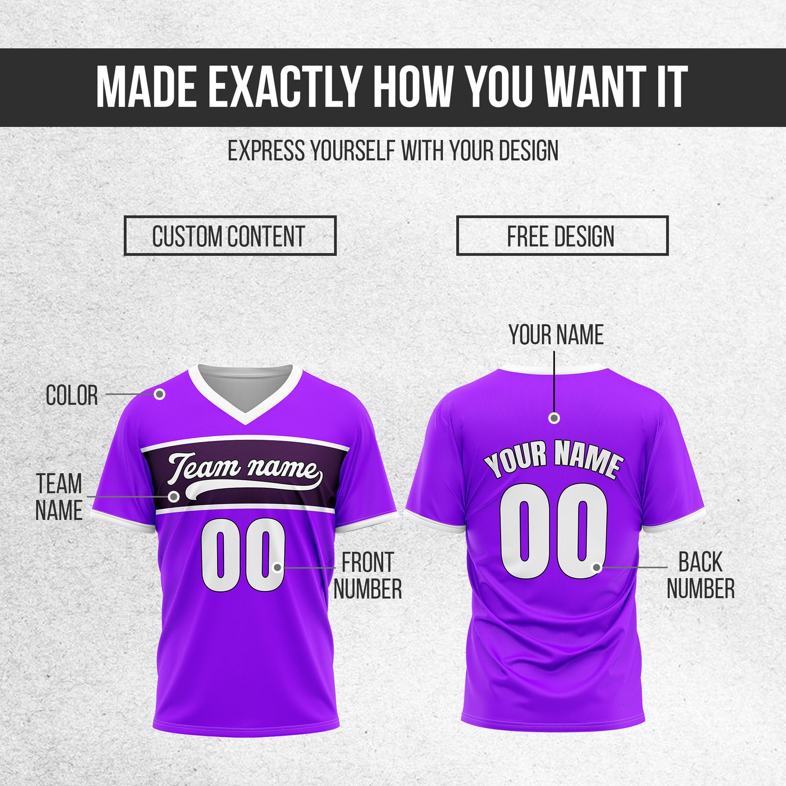 Custom ProEdge Purple Baseball Sports Jersey Personalized Uniform with Name & Number