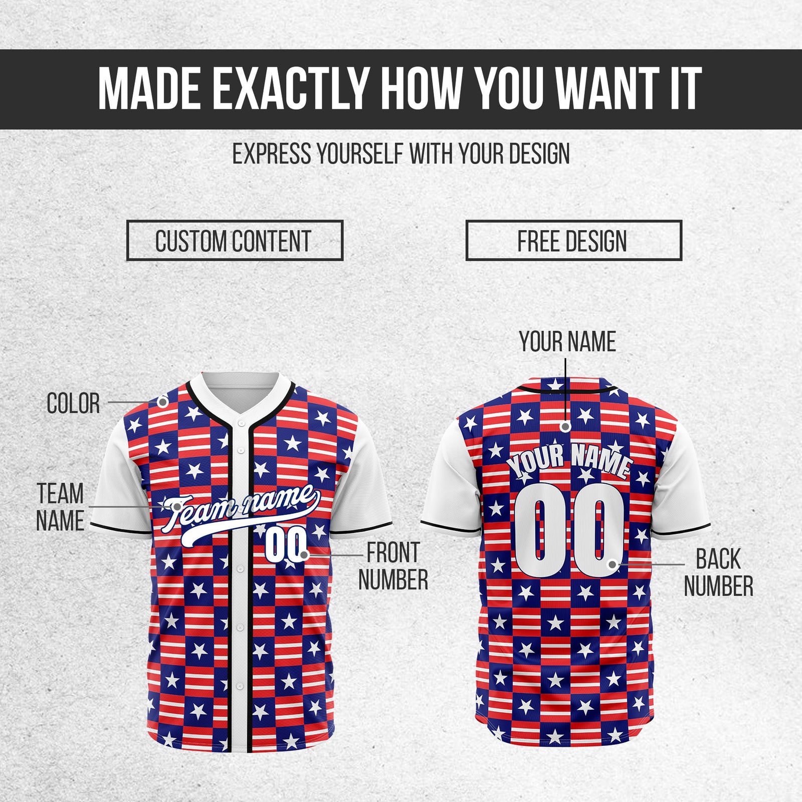 Custom Liberty Baseball Sports Jersey Personalized Uniform with Name & Number