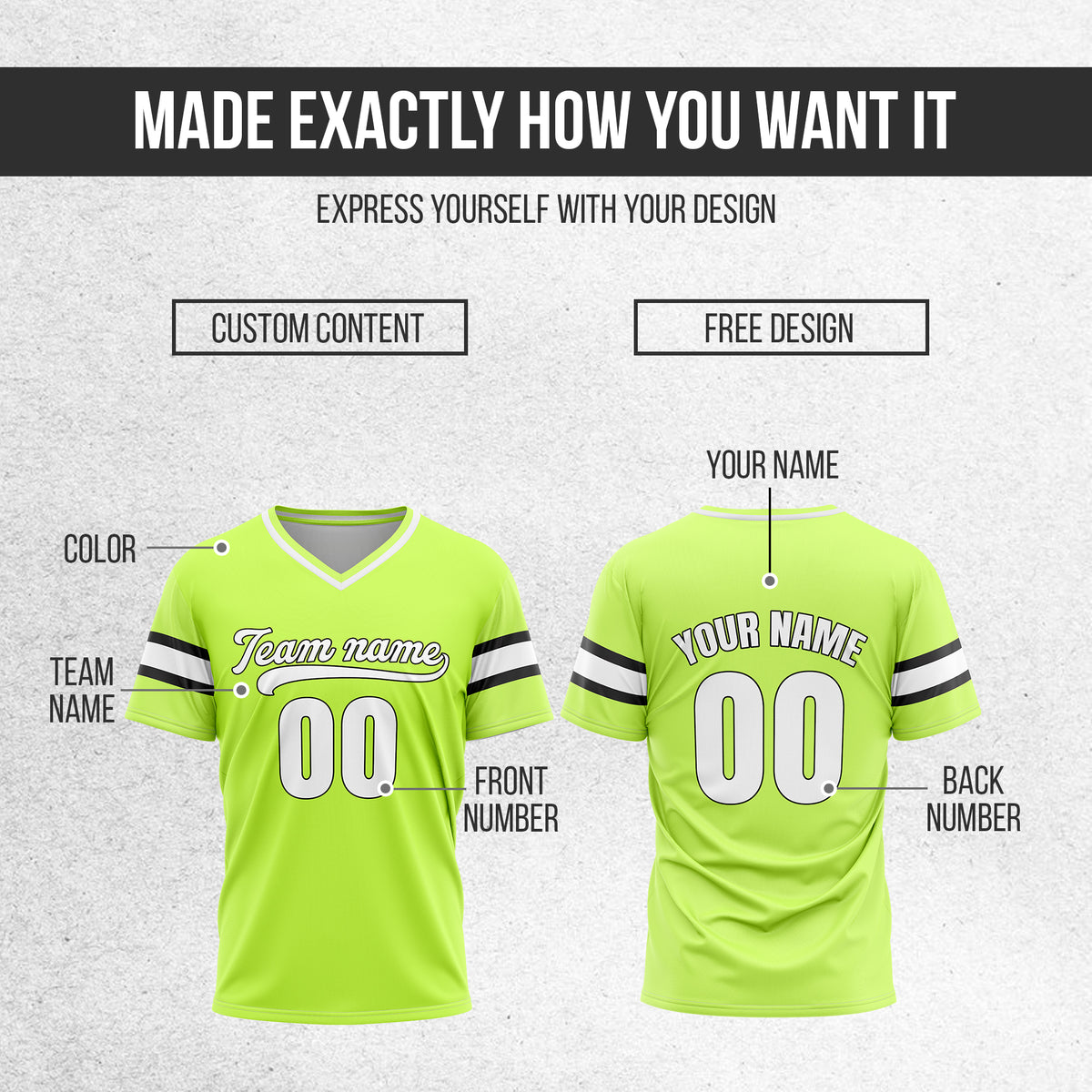 Custom StormLine Neon Green Pullover Baseball Sports Jersey Personalized Uniform with Name & Number