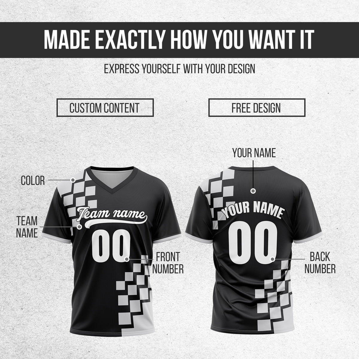Custom Shadow Pixel Black Baseball Sports Jersey Personalized Uniform with Name & Number