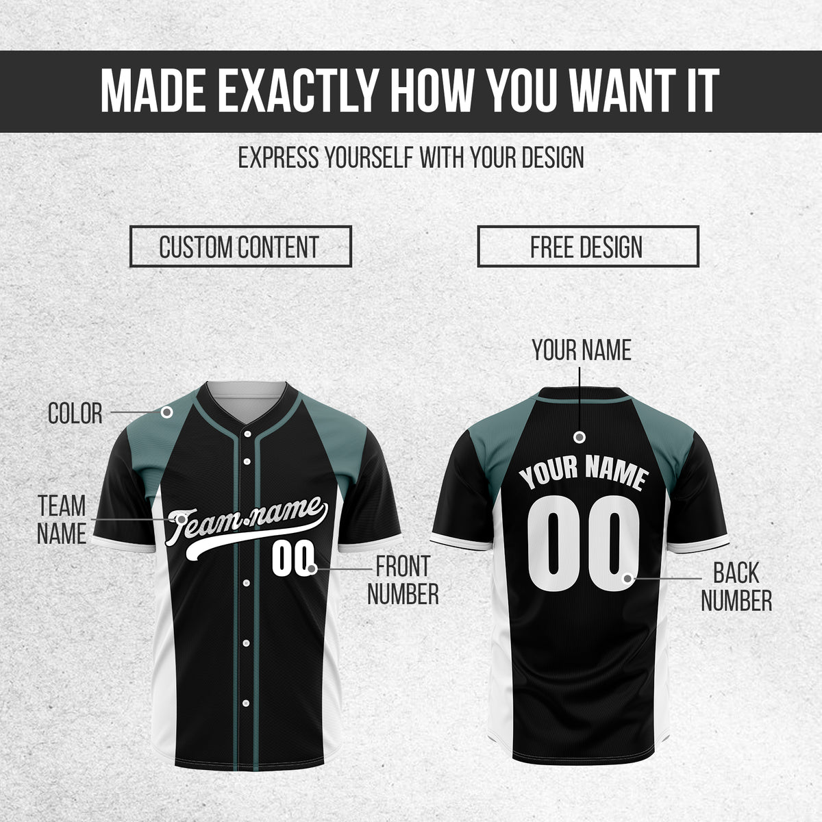 Custom Timeless Stripes Baseball Black Sports Jersey Personalized Uniform with Name & Number