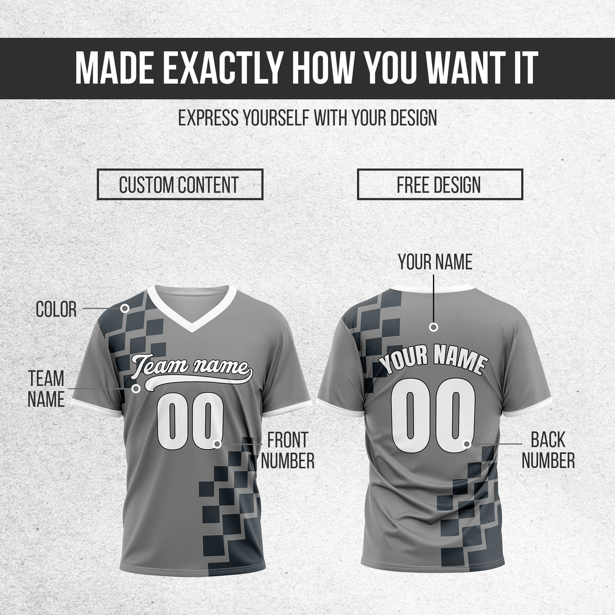 Custom Shadow Pixel Grey Baseball Sports Jersey Personalized Uniform with Name & Number