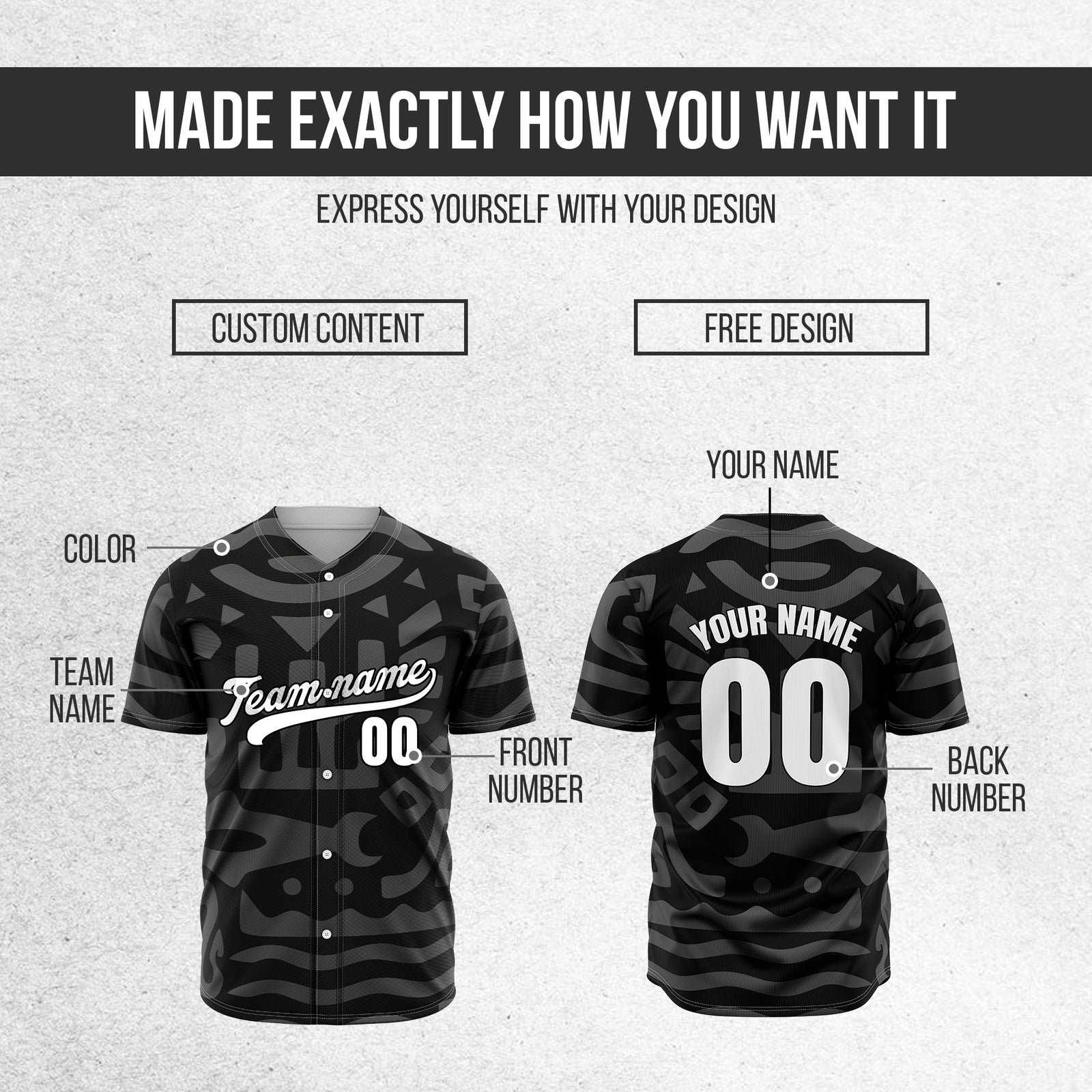 Custom Hawaii Hustle Black Baseball Sports Jersey Personalized Uniform with Name & Number