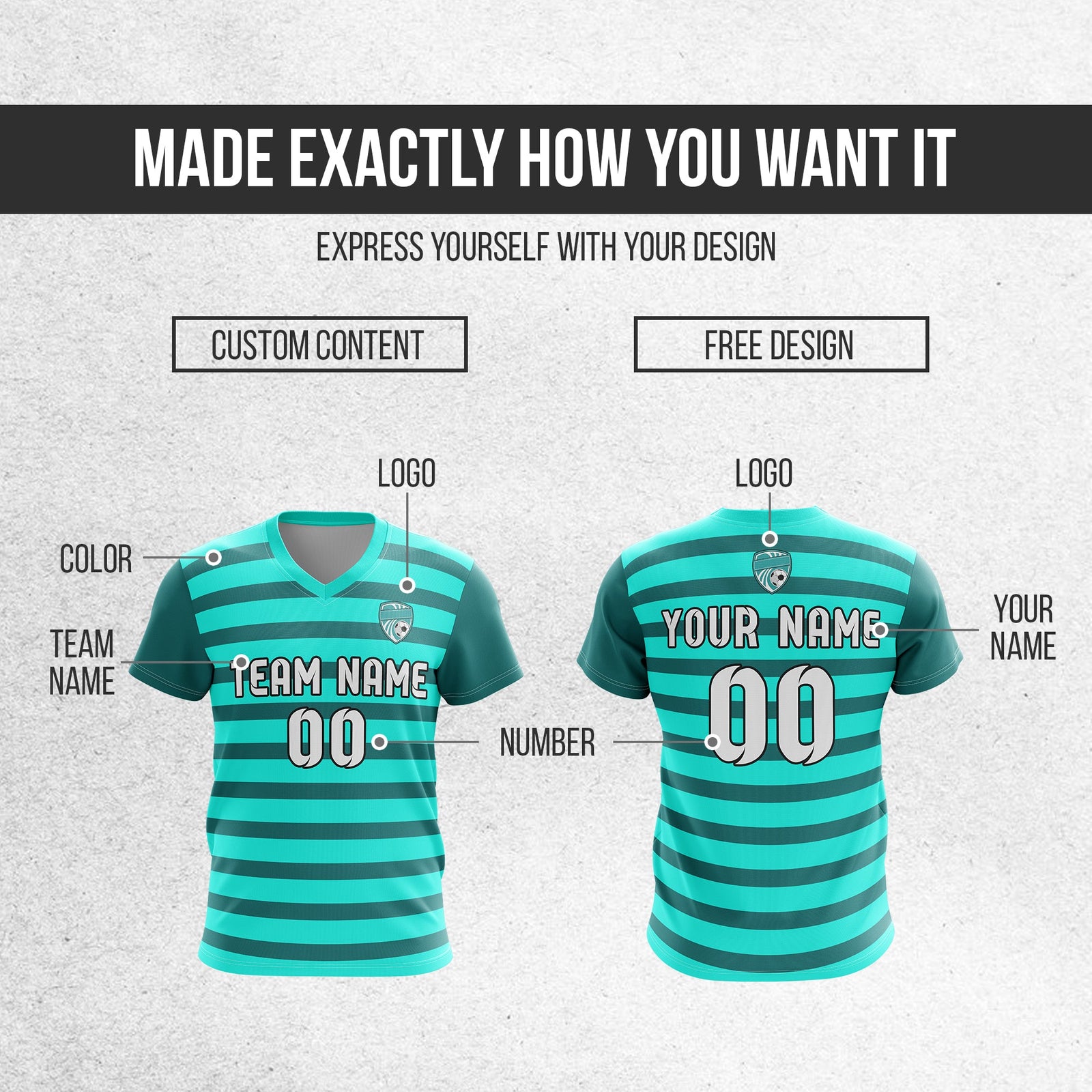 Custom V Neck Soccer Elite Stripe Pro D2 Sport Tops Jersey