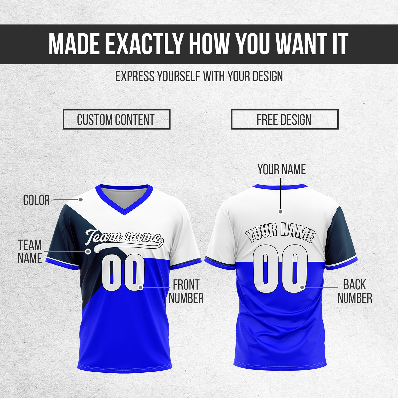 Custom FlexCore Blue Baseball Sports Jersey Personalized Uniform with Name & Number