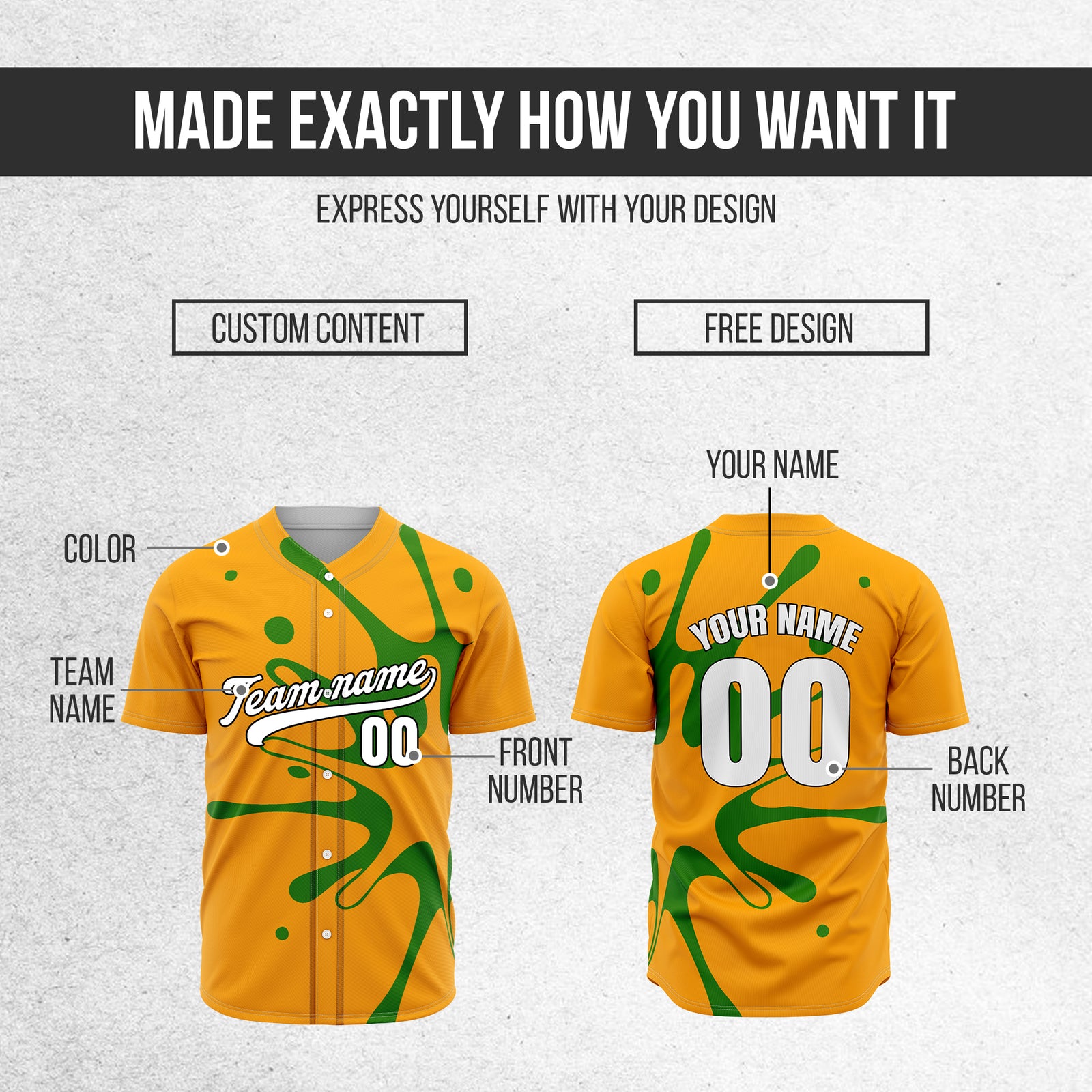 Custom Ink Surge Orange Sports Jersey Personalized Uniform with Name & Number