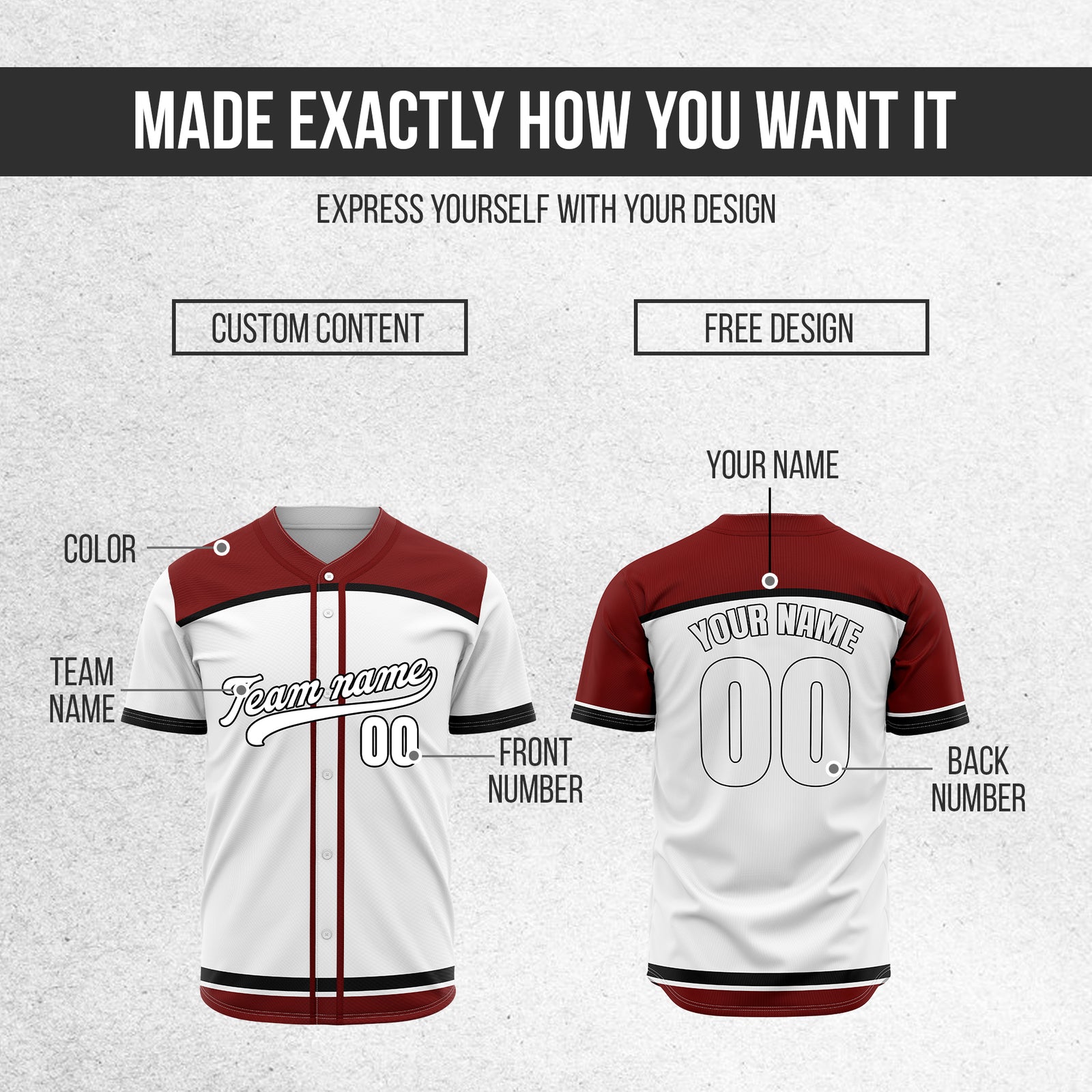 Custom Marquee Classic Baseball White Sports Jersey Personalized Uniform with Name & Number