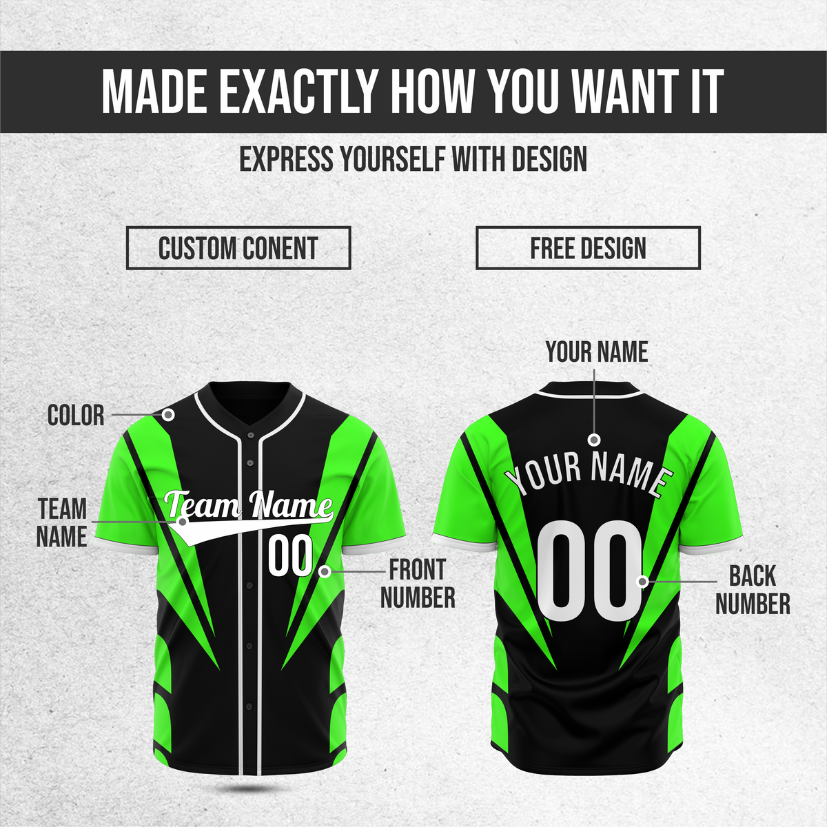 Custom Panel Flow Baseball Black Sports Jersey Personalized Uniform with Name & Number