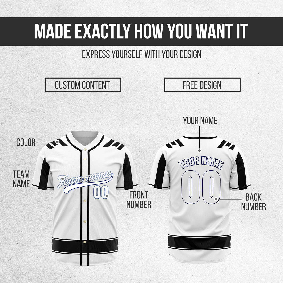 Custom Radiant Strike White Raglan Style Baseball Sports Jersey Personalized Uniform with Name & Number
