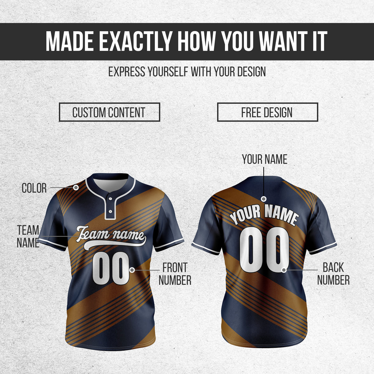 Custom Crossfire Navy  Baseball Sports Jersey Personalized Uniform with Name & Number