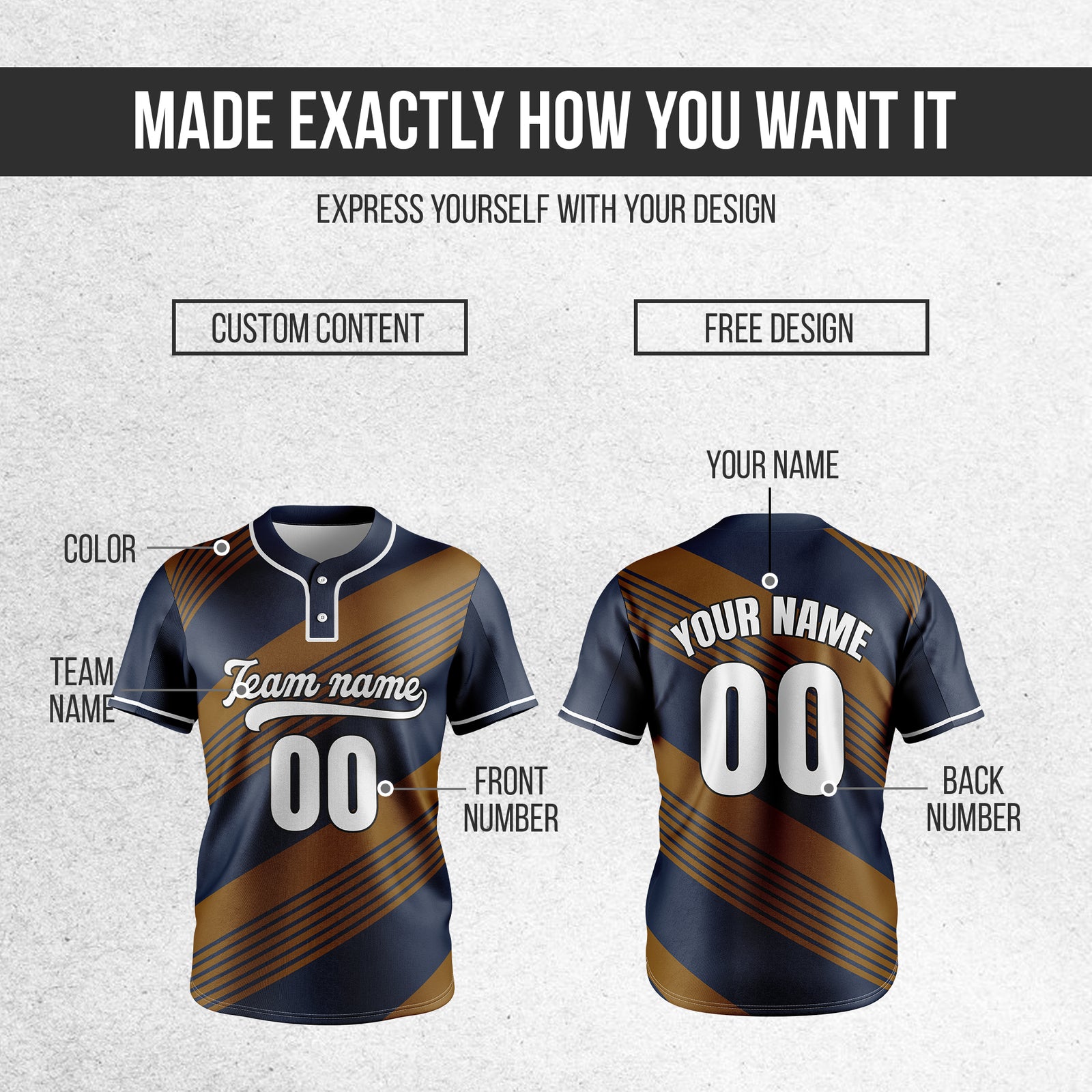 Custom Crossfire Navy  Baseball Sports Jersey Personalized Uniform with Name & Number