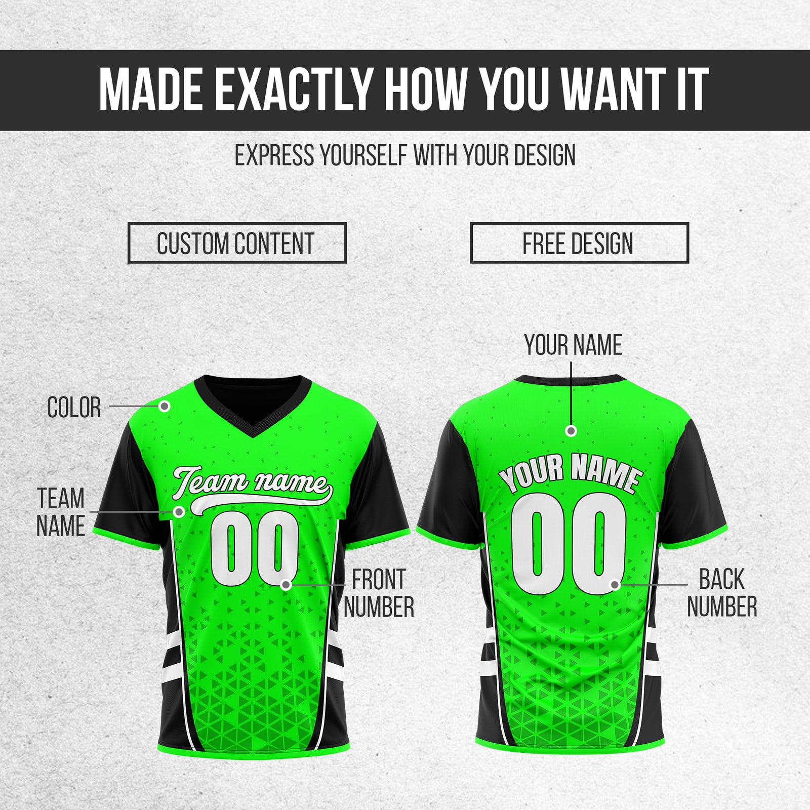 Custom HexaFade Green Pullover Baseball Sports Jersey Personalized Uniform with Name & Number