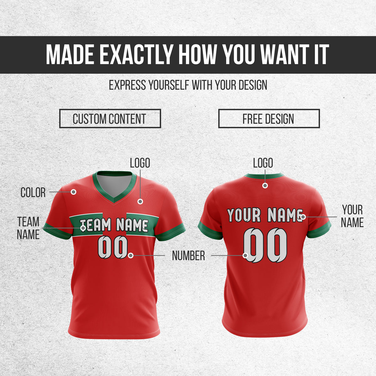 Custom MOROCCO Fan Jersey Personalized with Name & Number