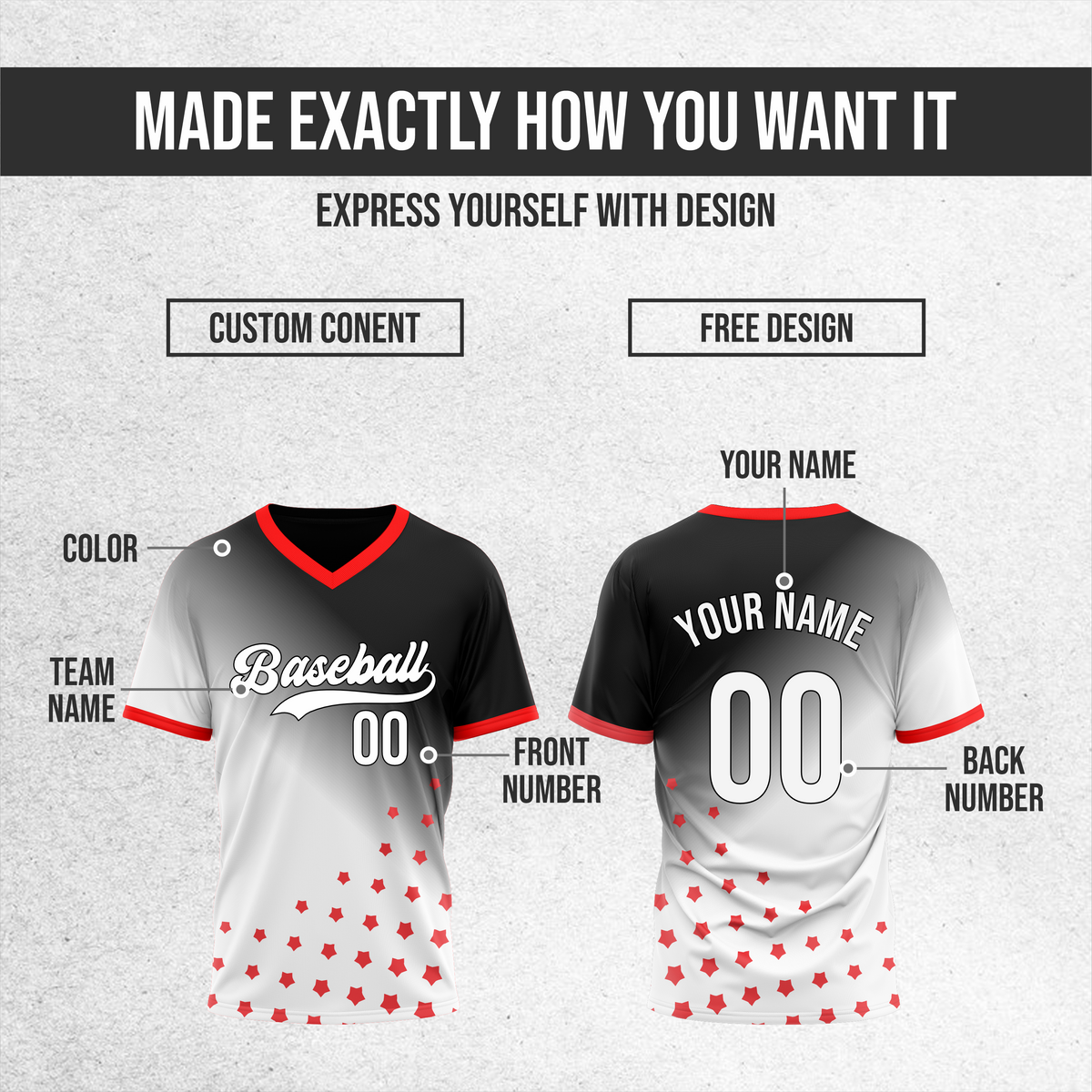 Custom Twilight Stars Baseball White Sports Jersey Personalized Uniform with Name & Number