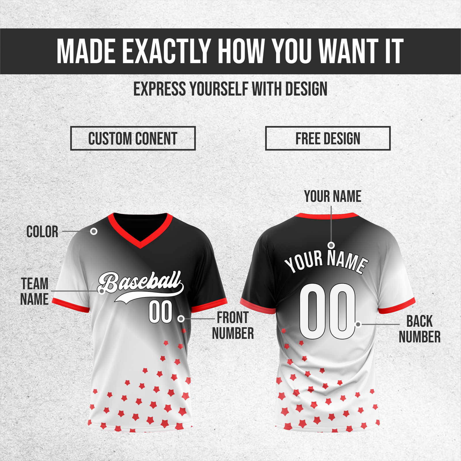 Custom Twilight Stars Baseball White Sports Jersey Personalized Uniform with Name & Number