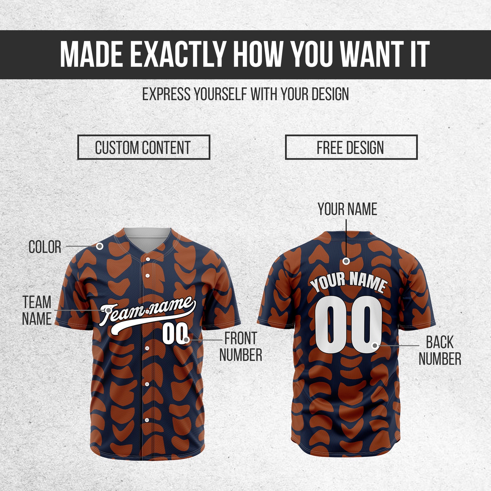 Custom Hawaii Waves Navy Baseball Sports Jersey Personalized Uniform with Name & Number