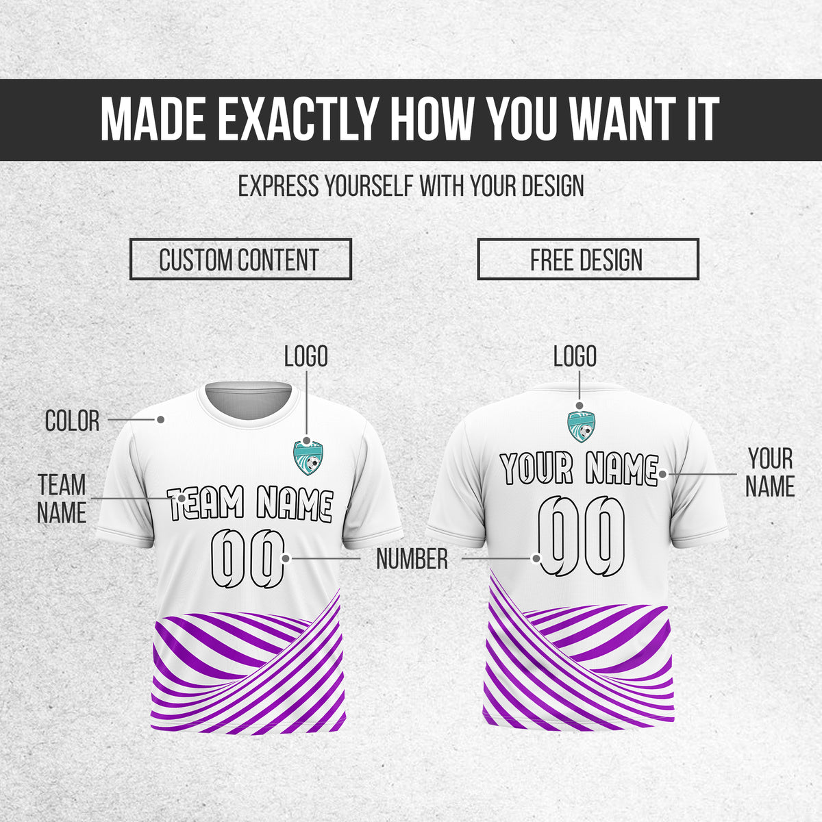 Custom WaveLine Stripe White Soccer sport Tops Jersey