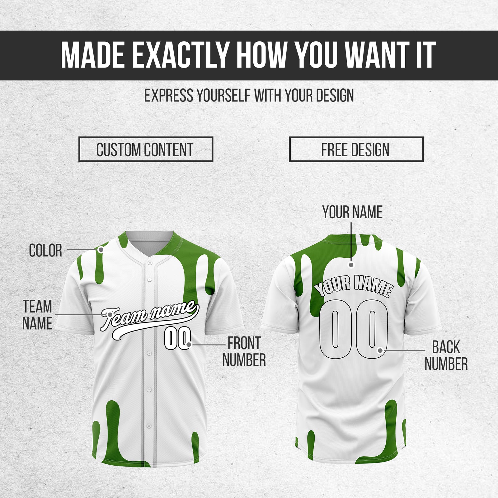 Custom Ink Dripline White Sports Jersey Personalized Uniform with Name & Number
